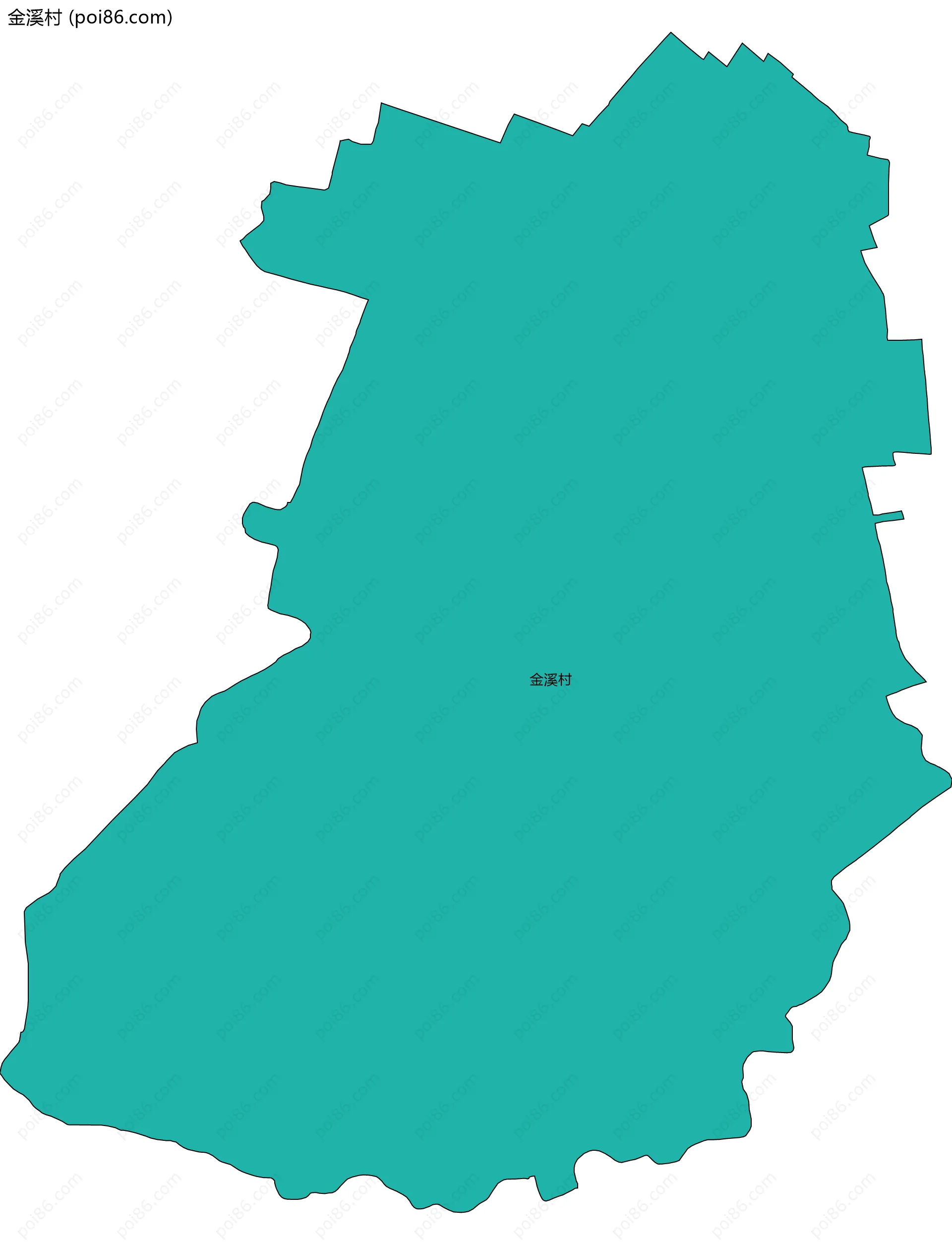 金溪村边界地图