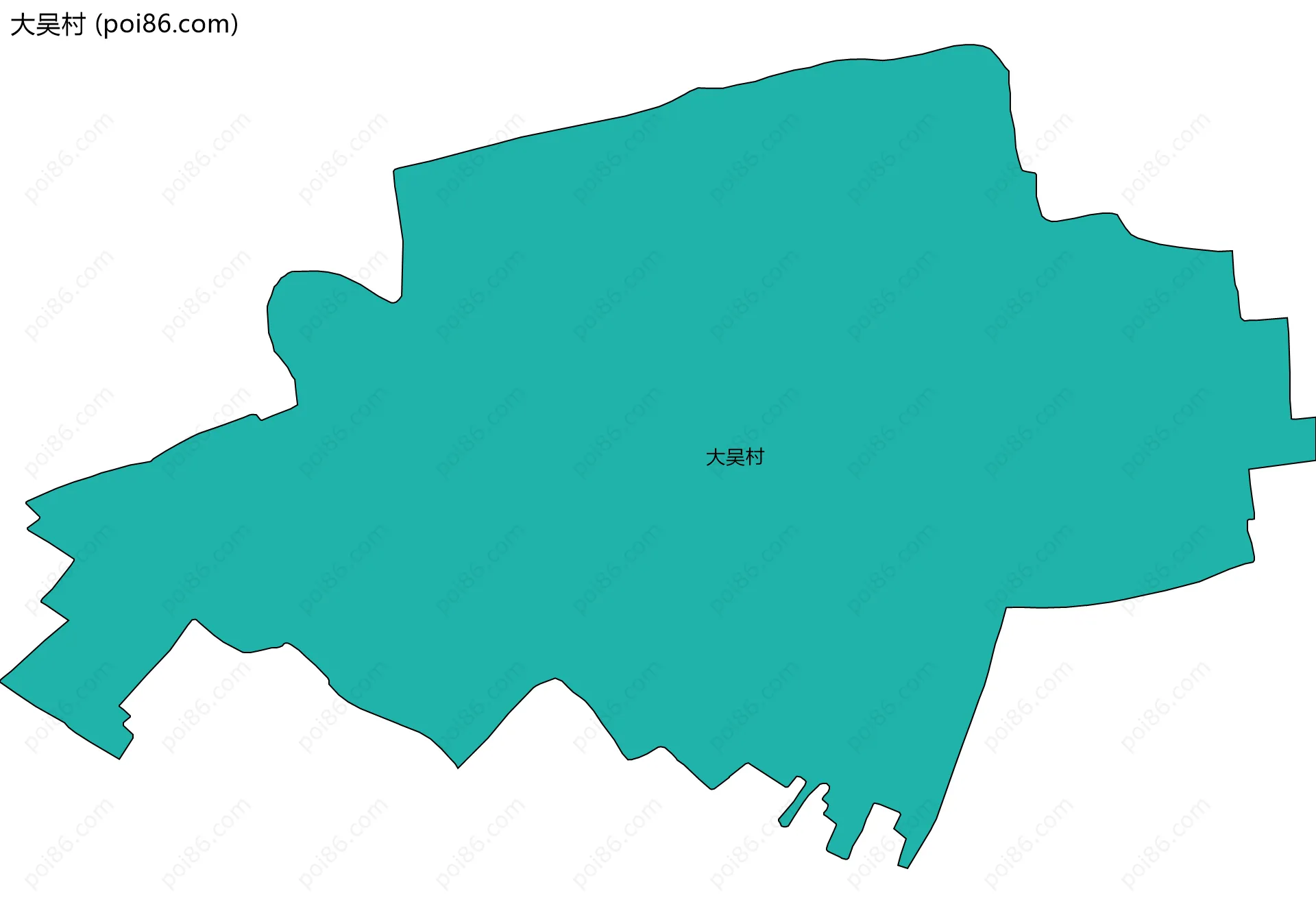 大吴村边界地图