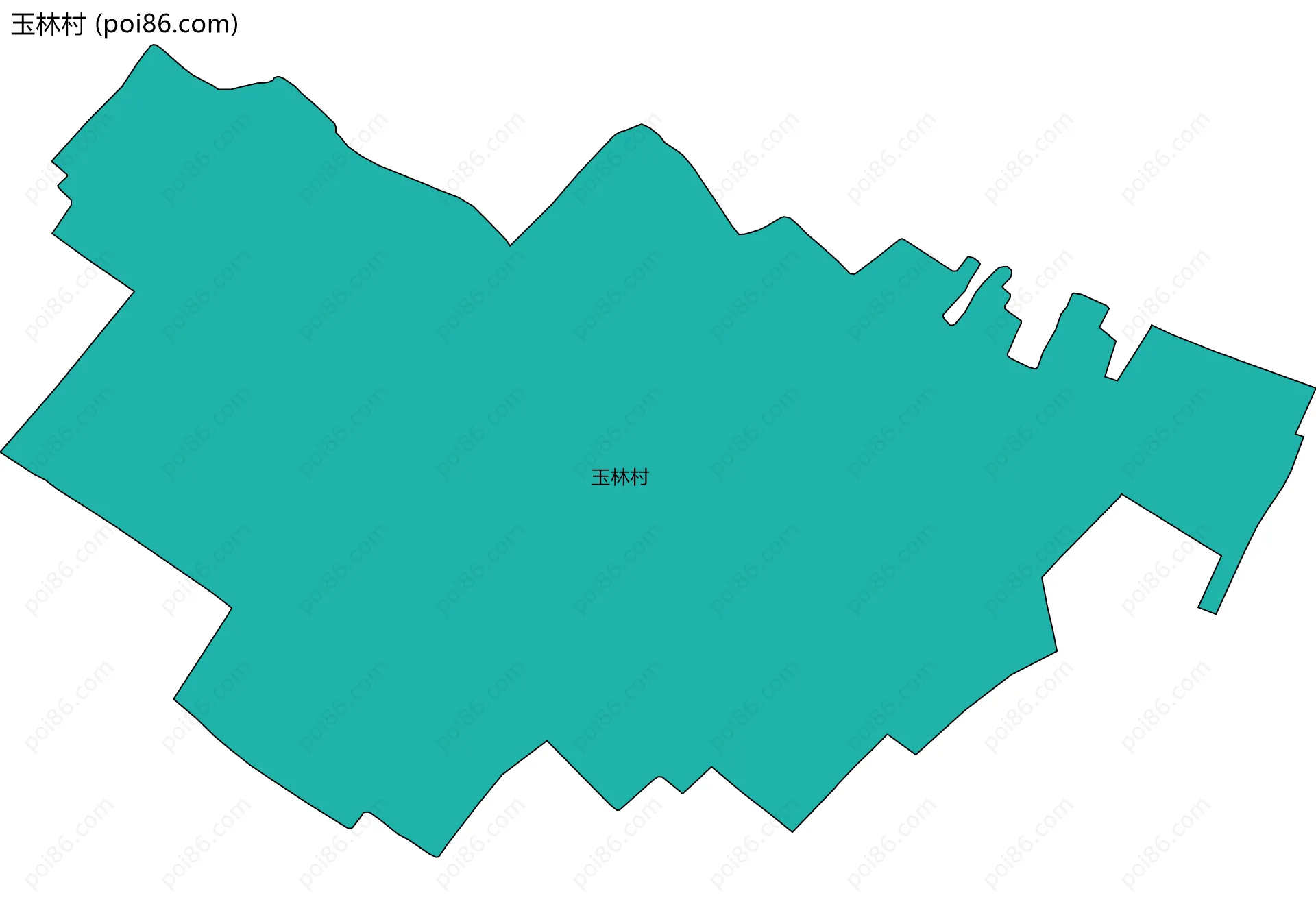 玉林村边界地图