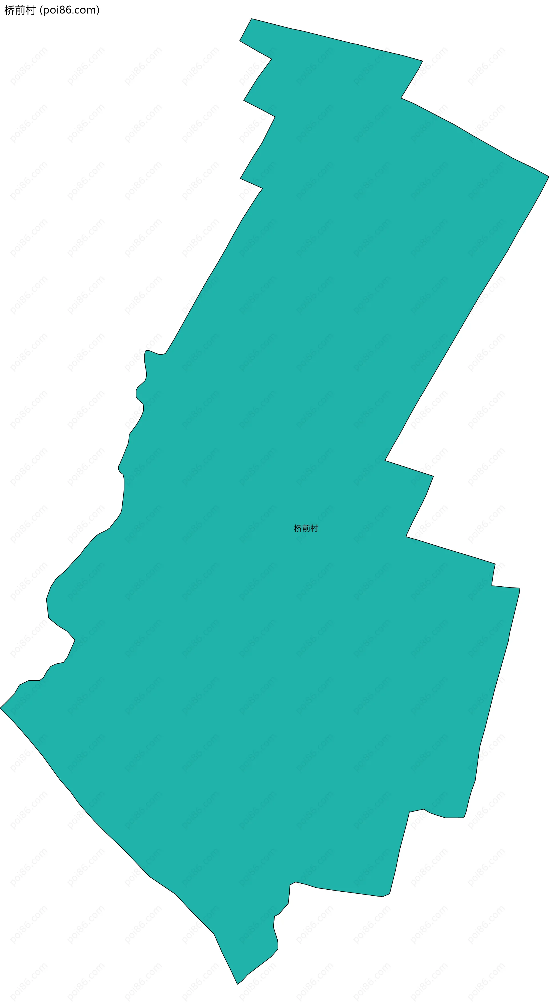 桥前村边界地图