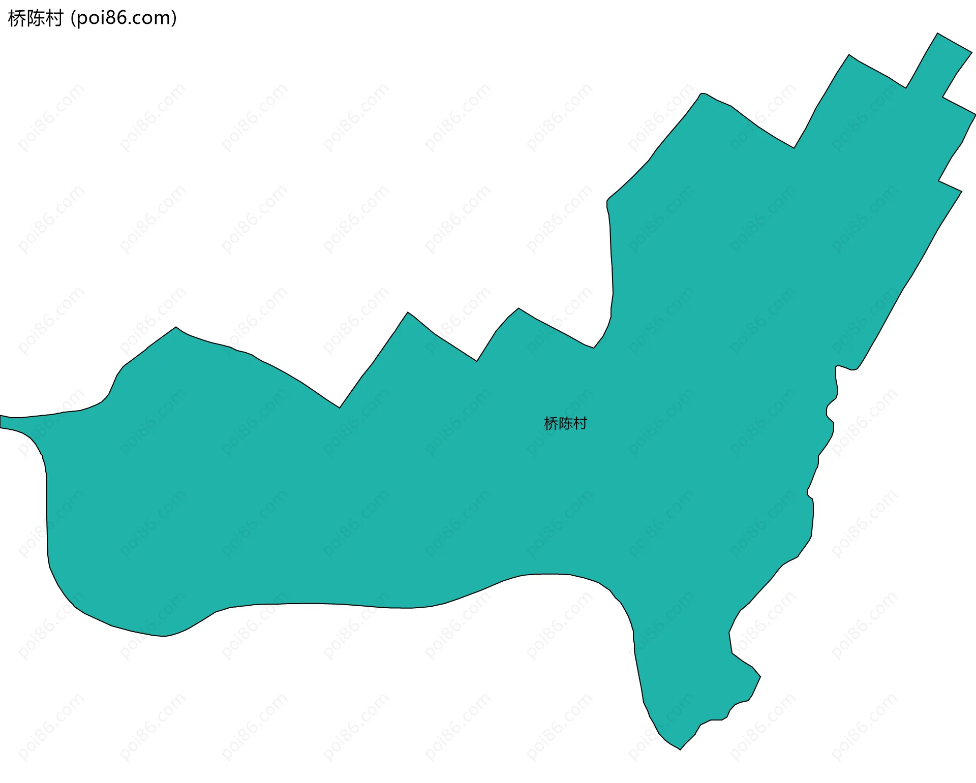 桥陈村边界地图