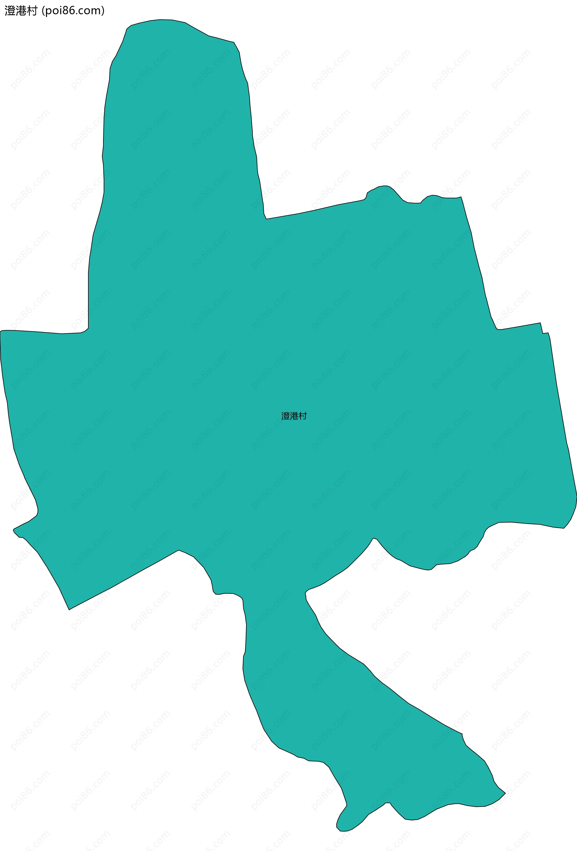 澄港村边界地图