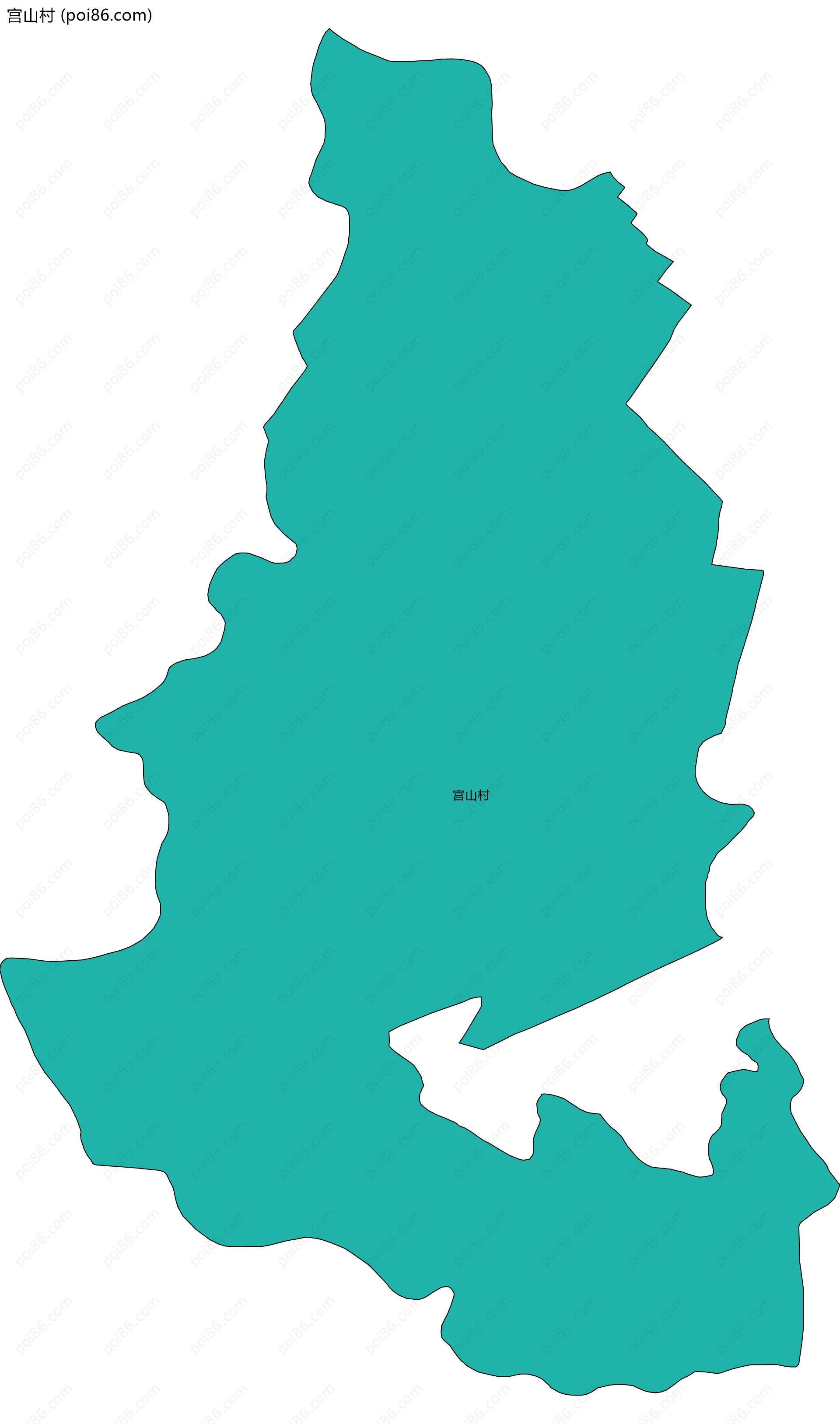 宫山村边界地图