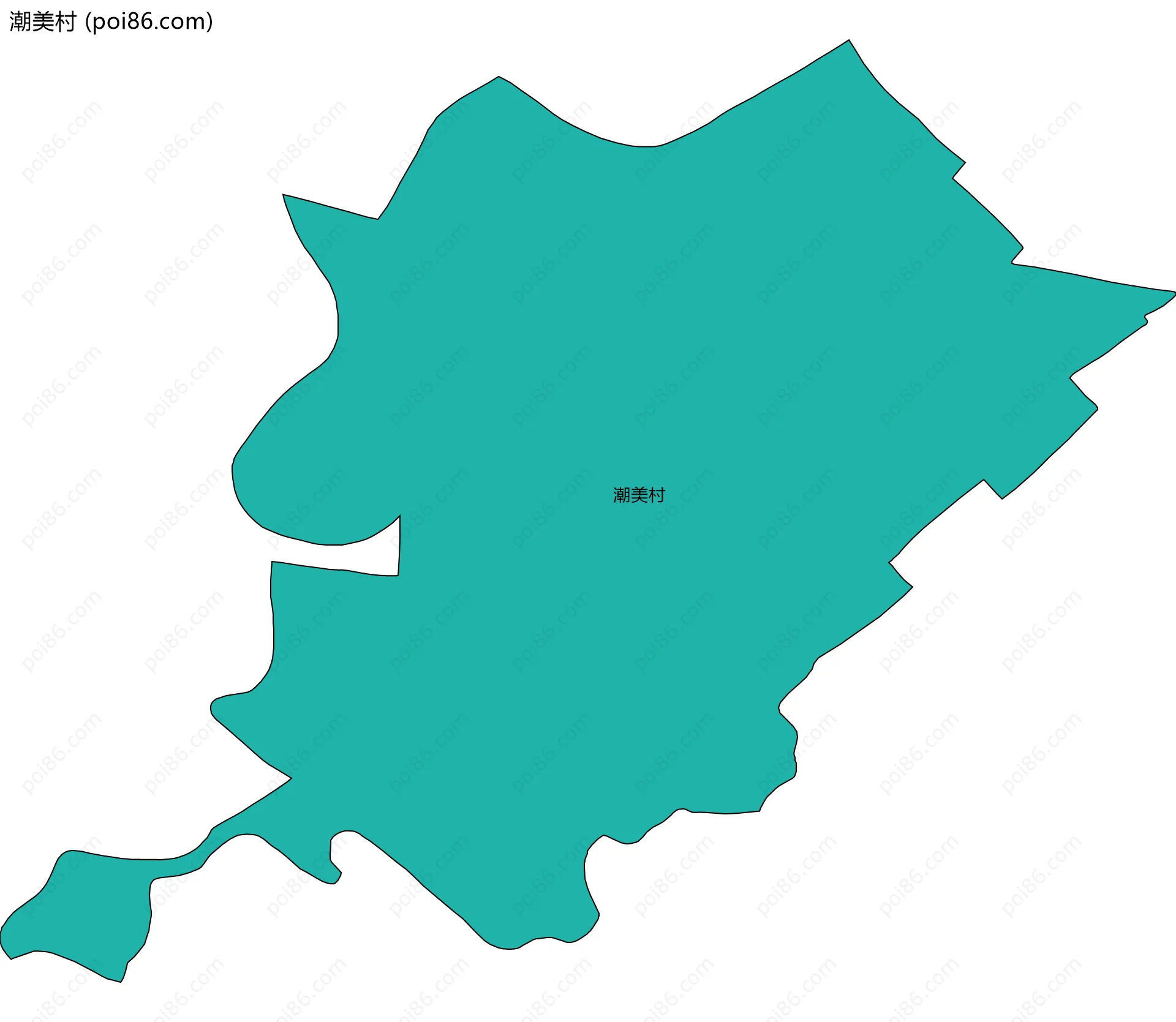 潮美村边界地图