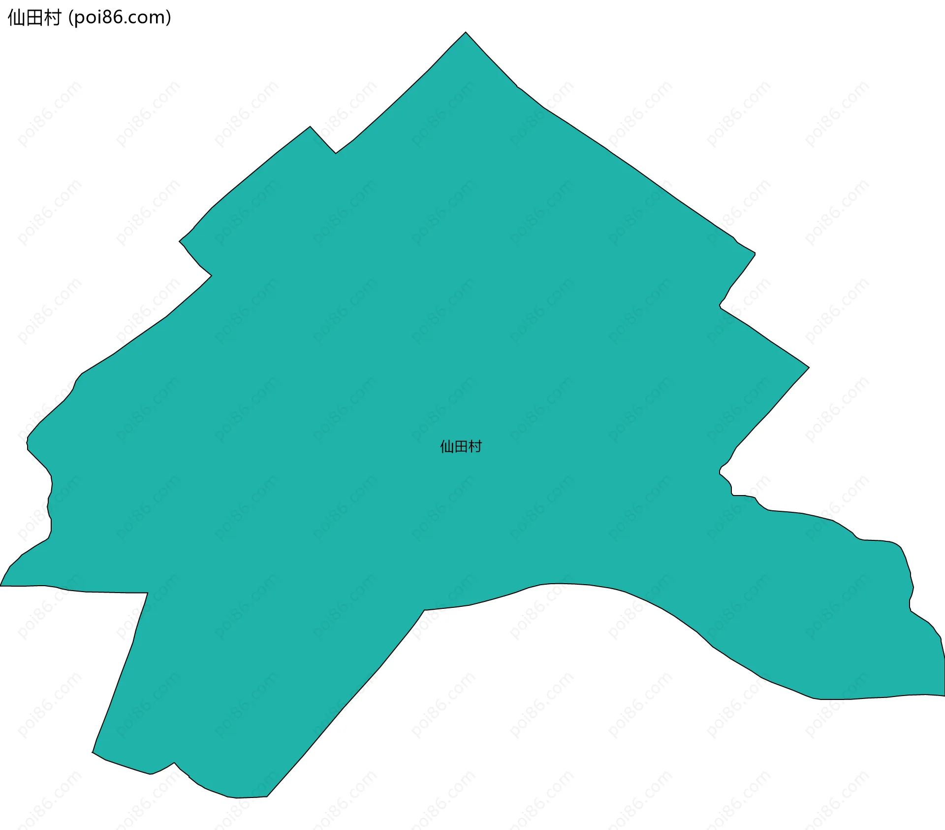 仙田村边界地图