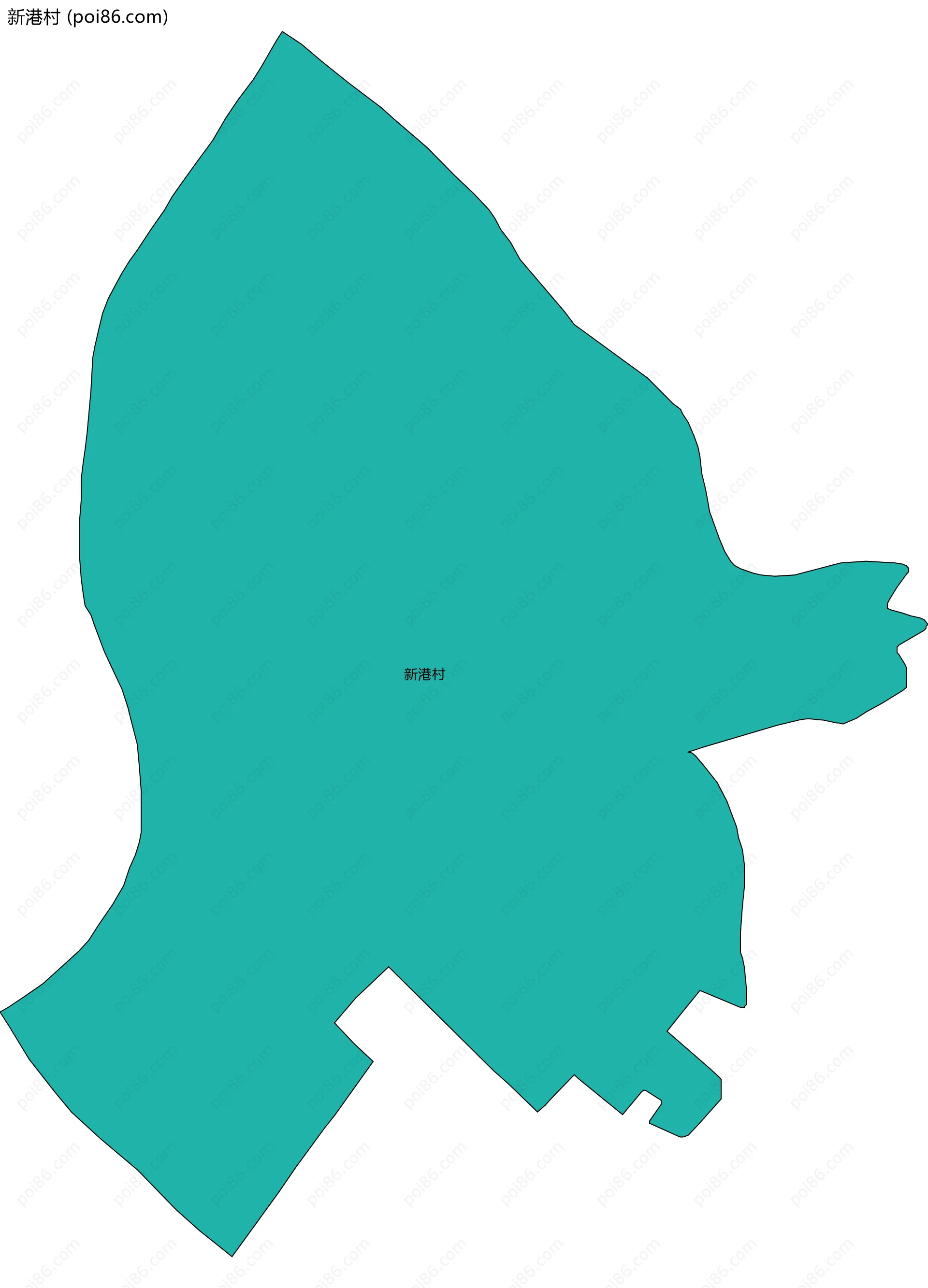 新港村边界地图