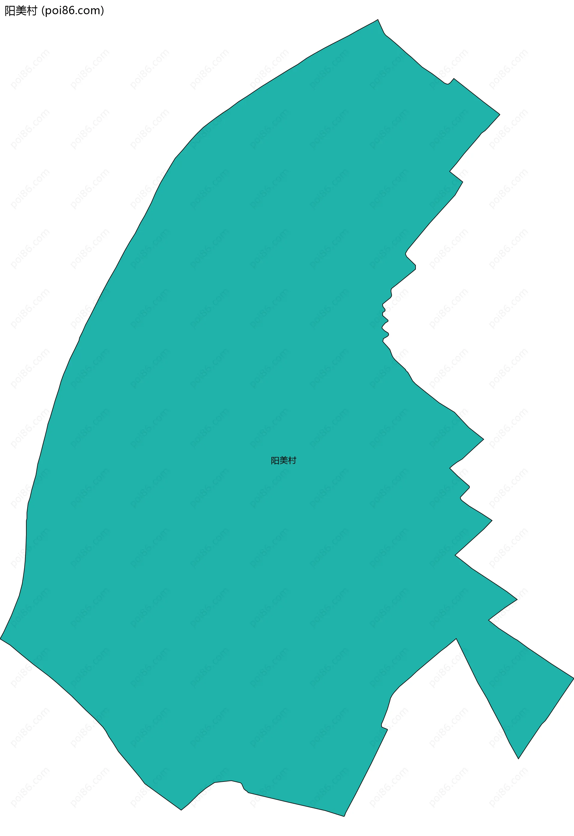 阳美村边界地图