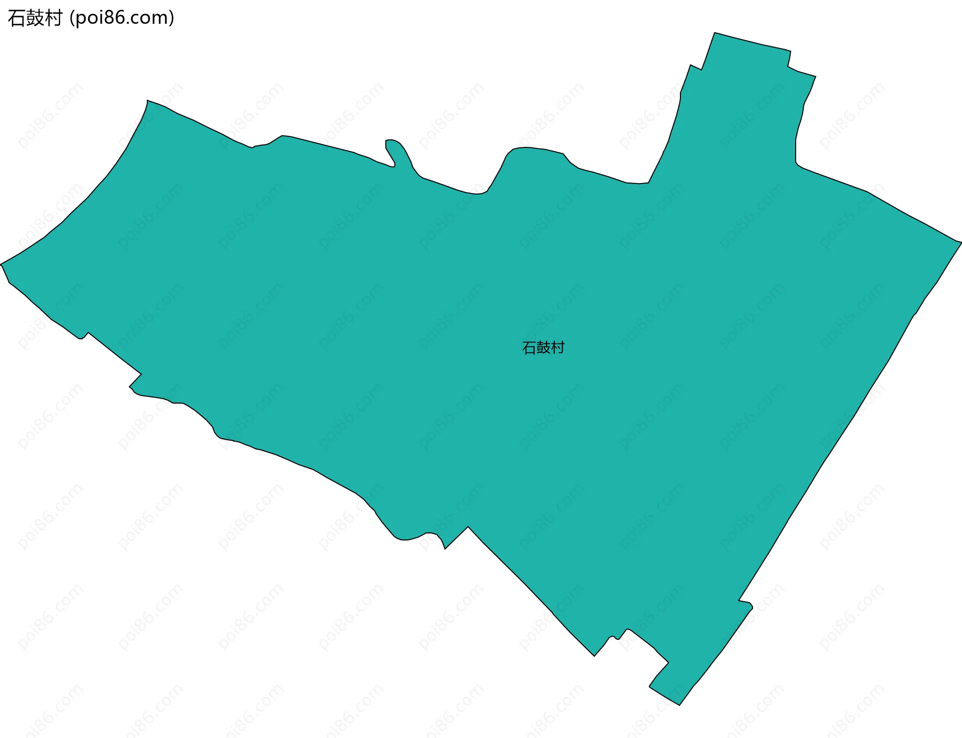 石鼓村边界地图