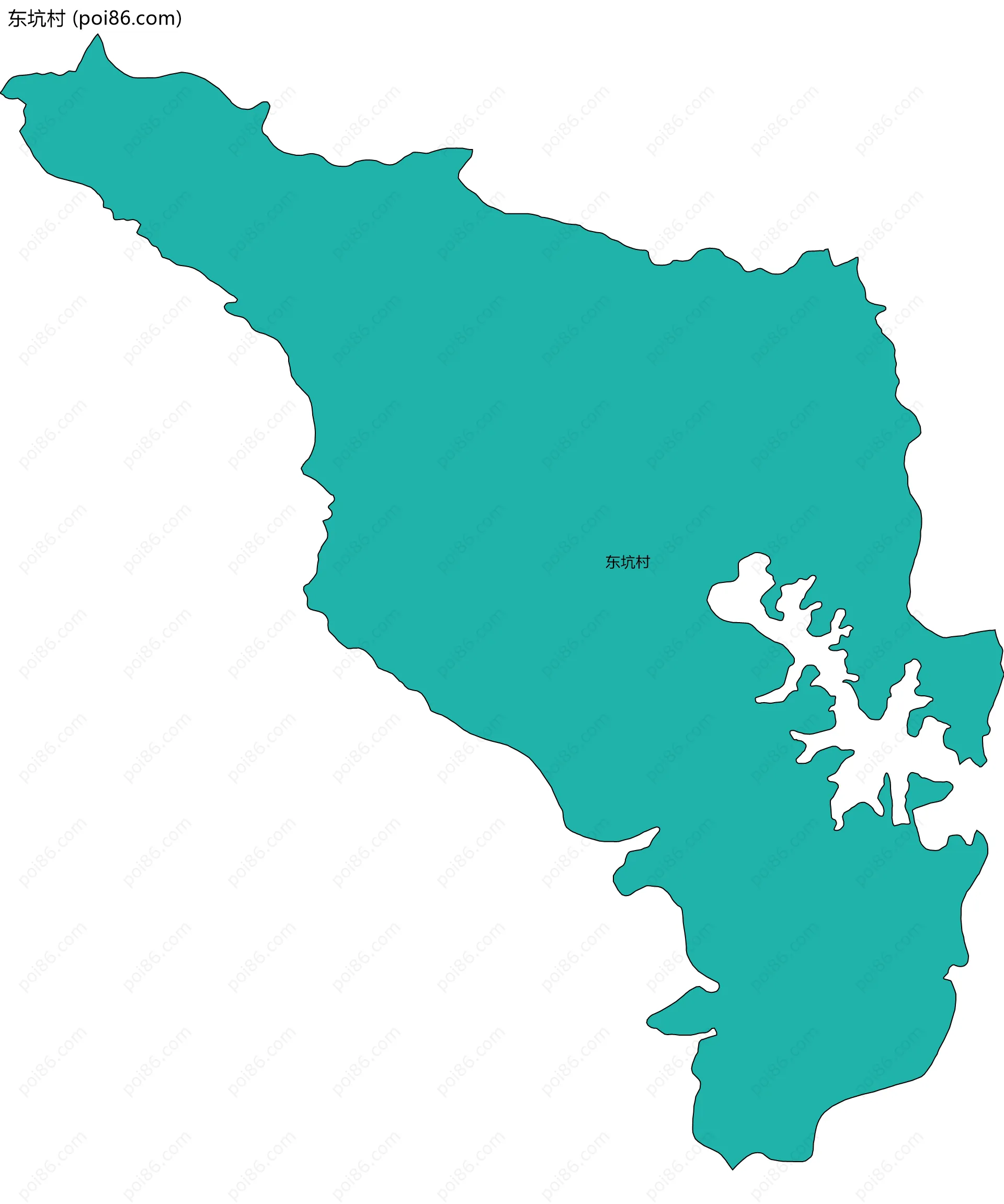 东坑村边界地图