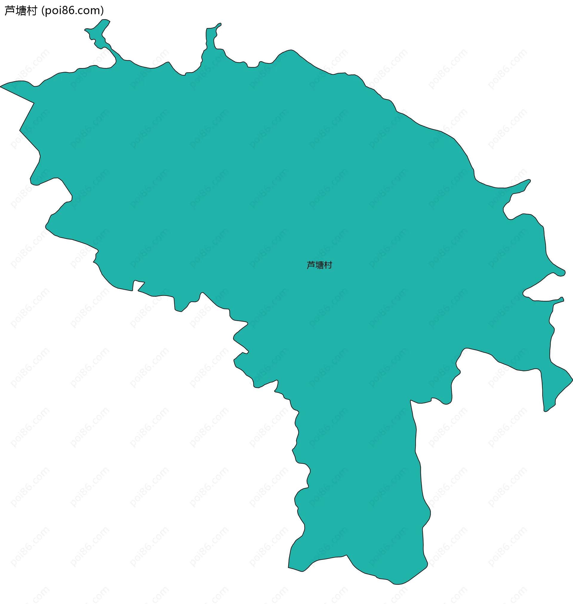 芦塘村边界地图