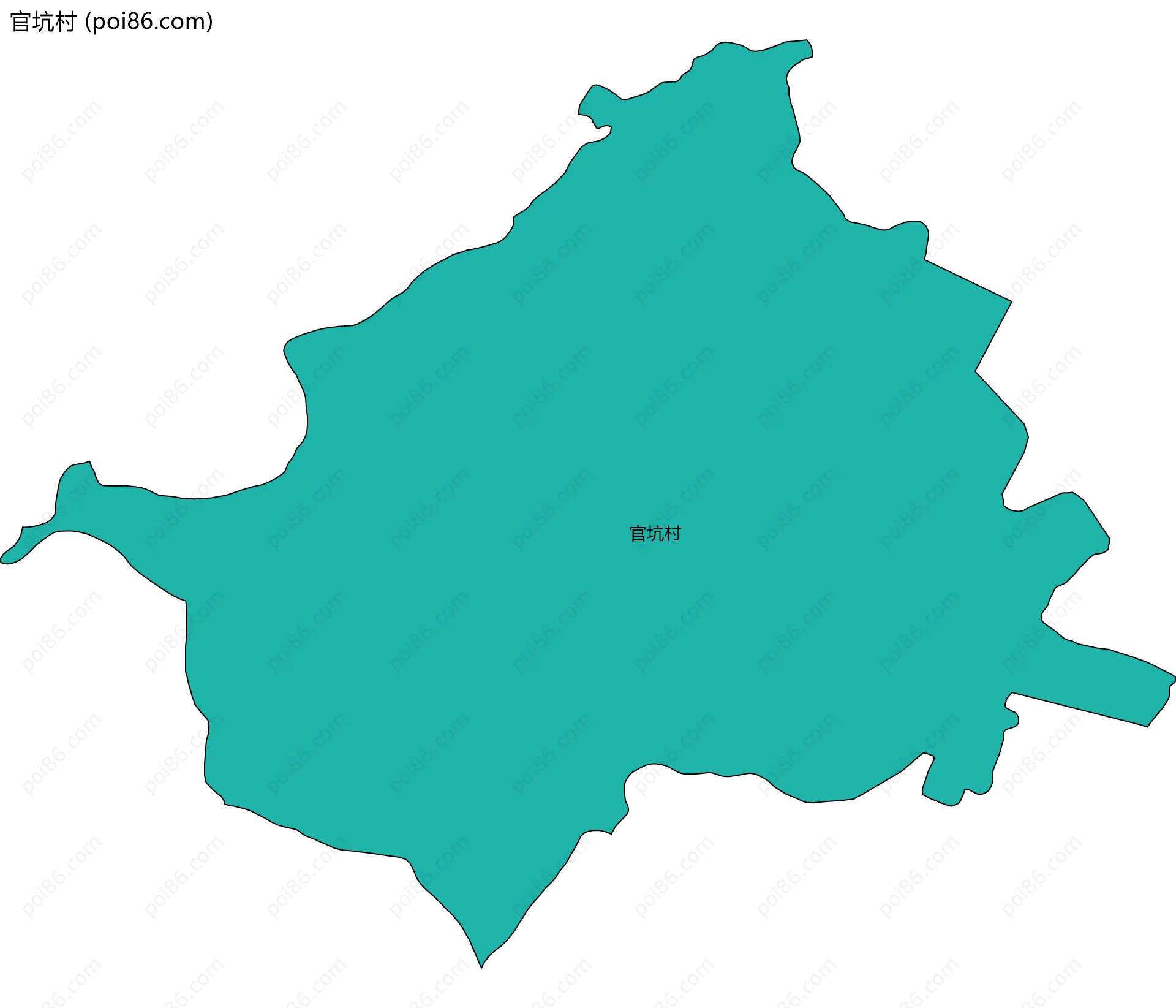 官坑村边界地图