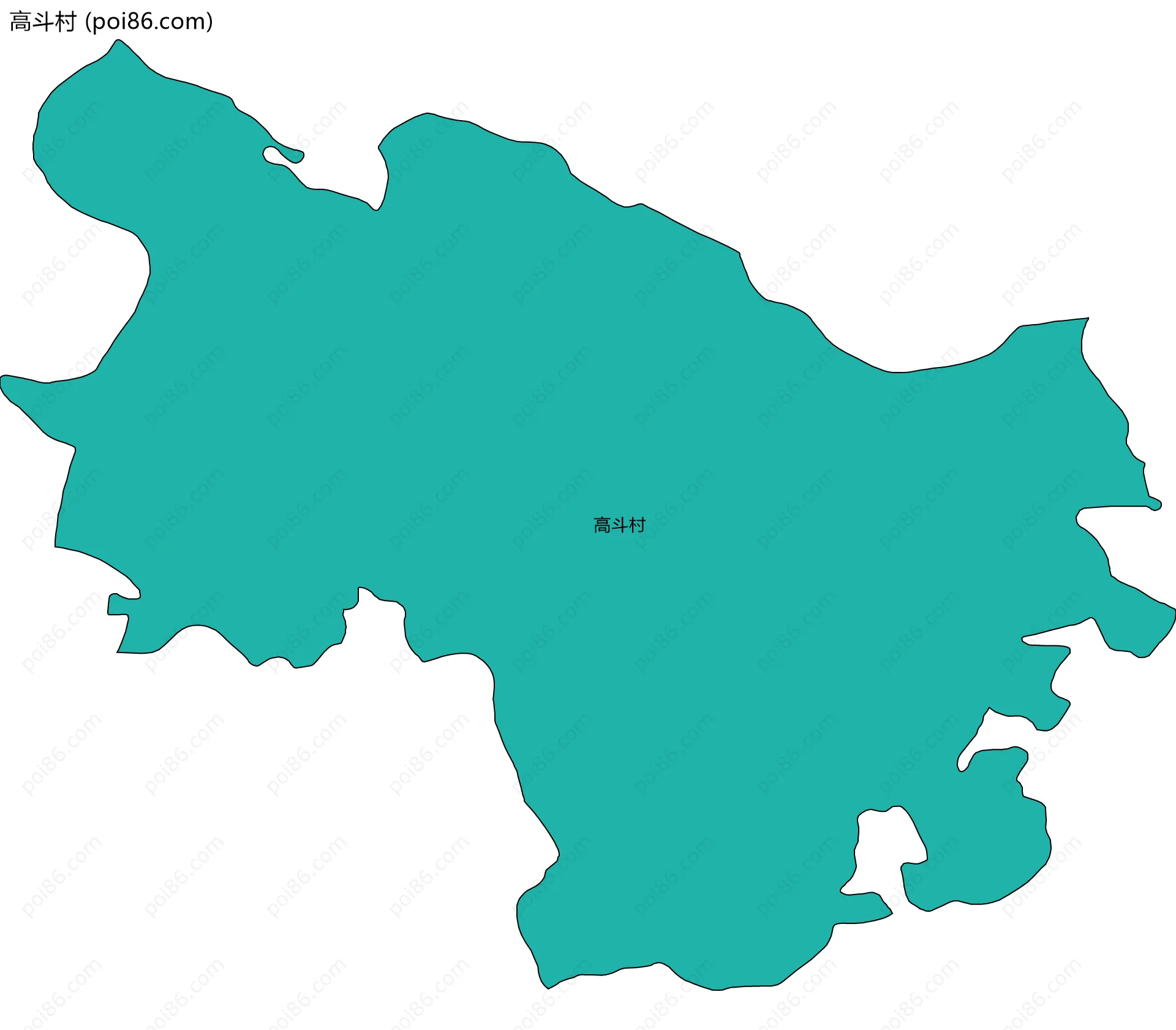 高斗村边界地图