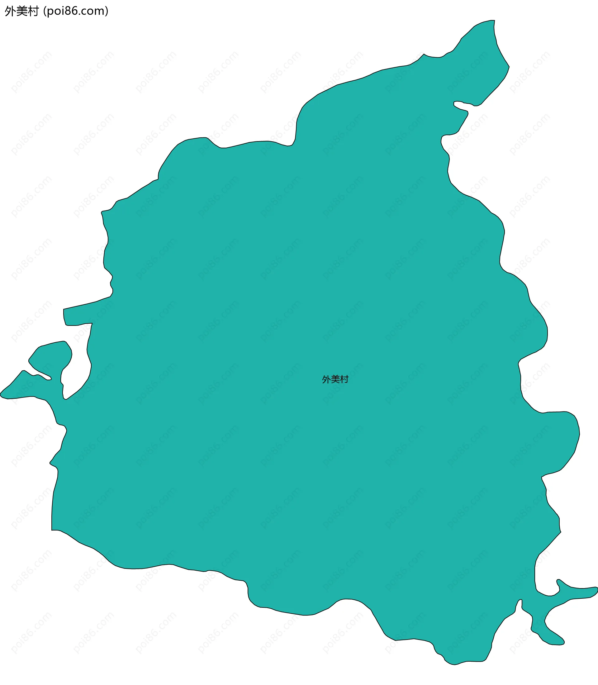 外美村边界地图