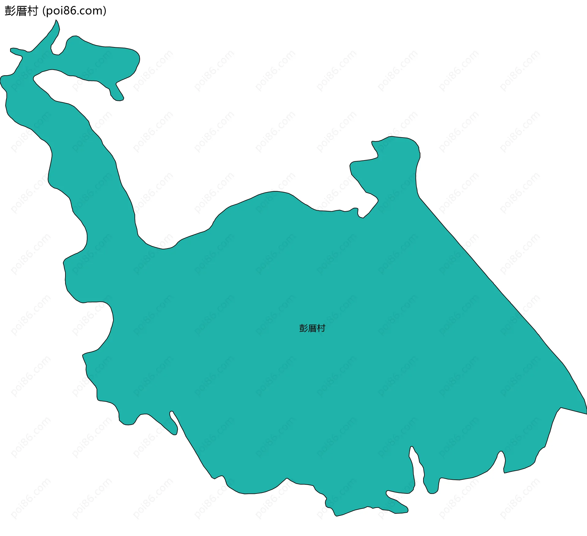 彭厝村边界地图