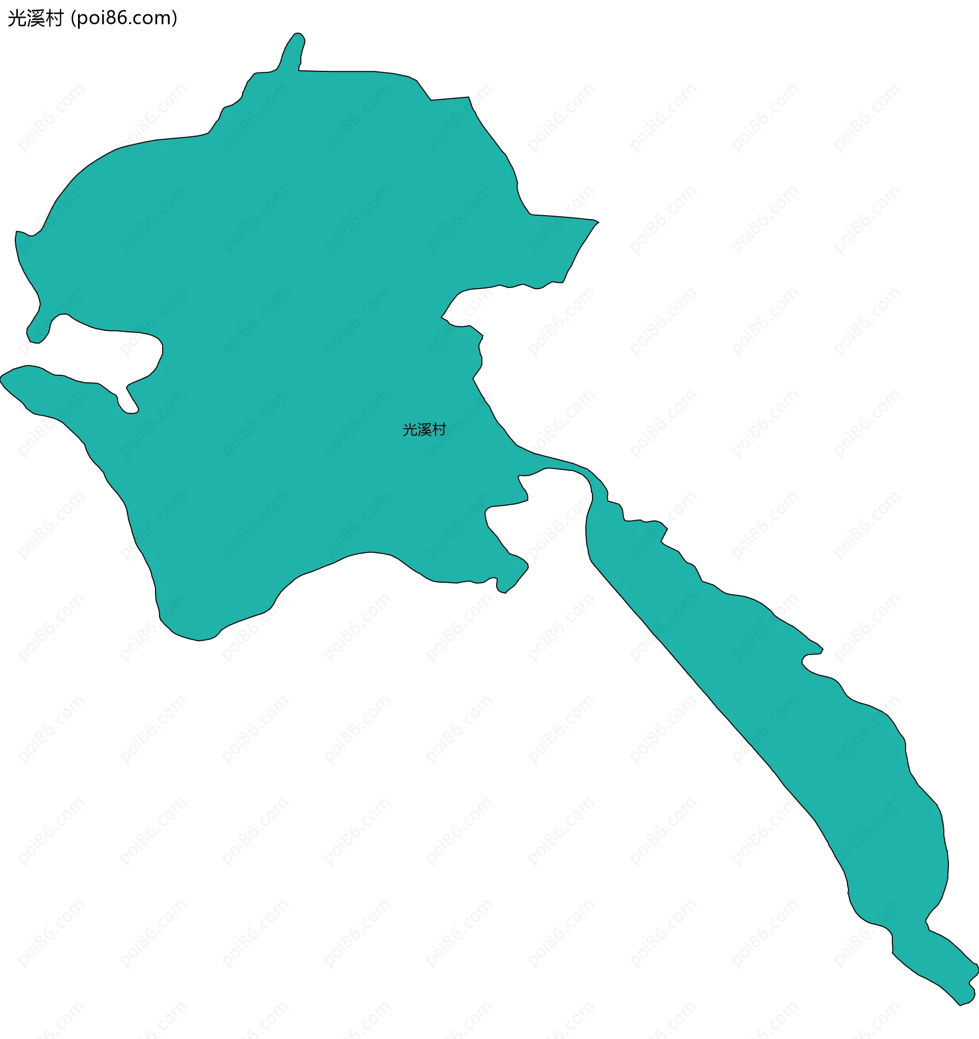 光溪村边界地图