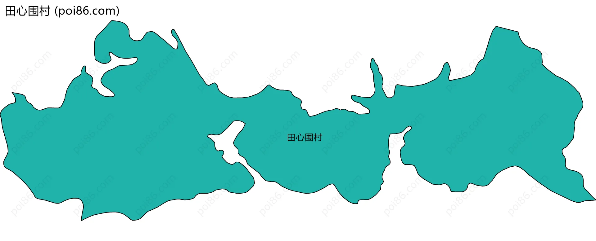 田心围村边界地图