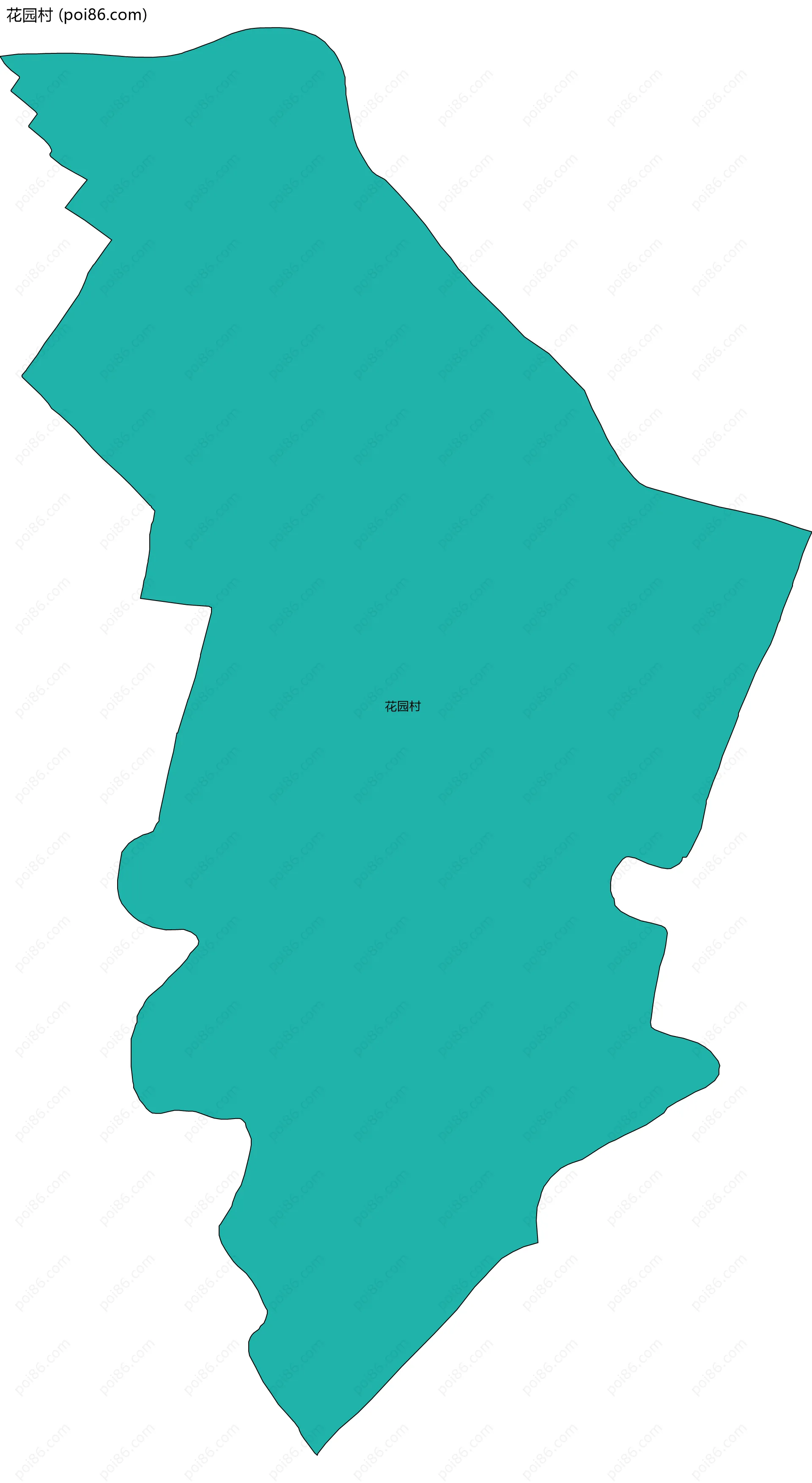 花园村边界地图