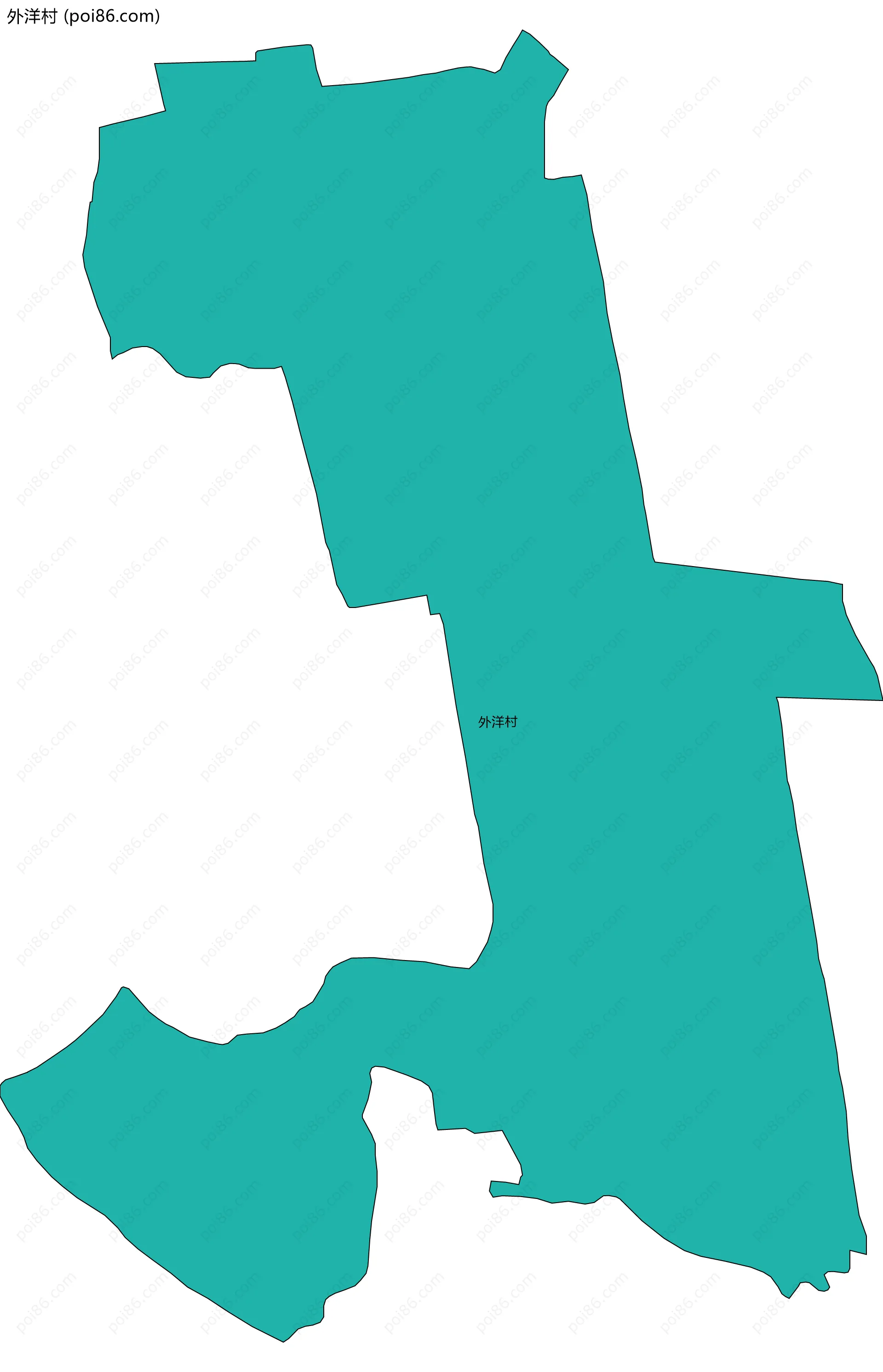 外洋村边界地图