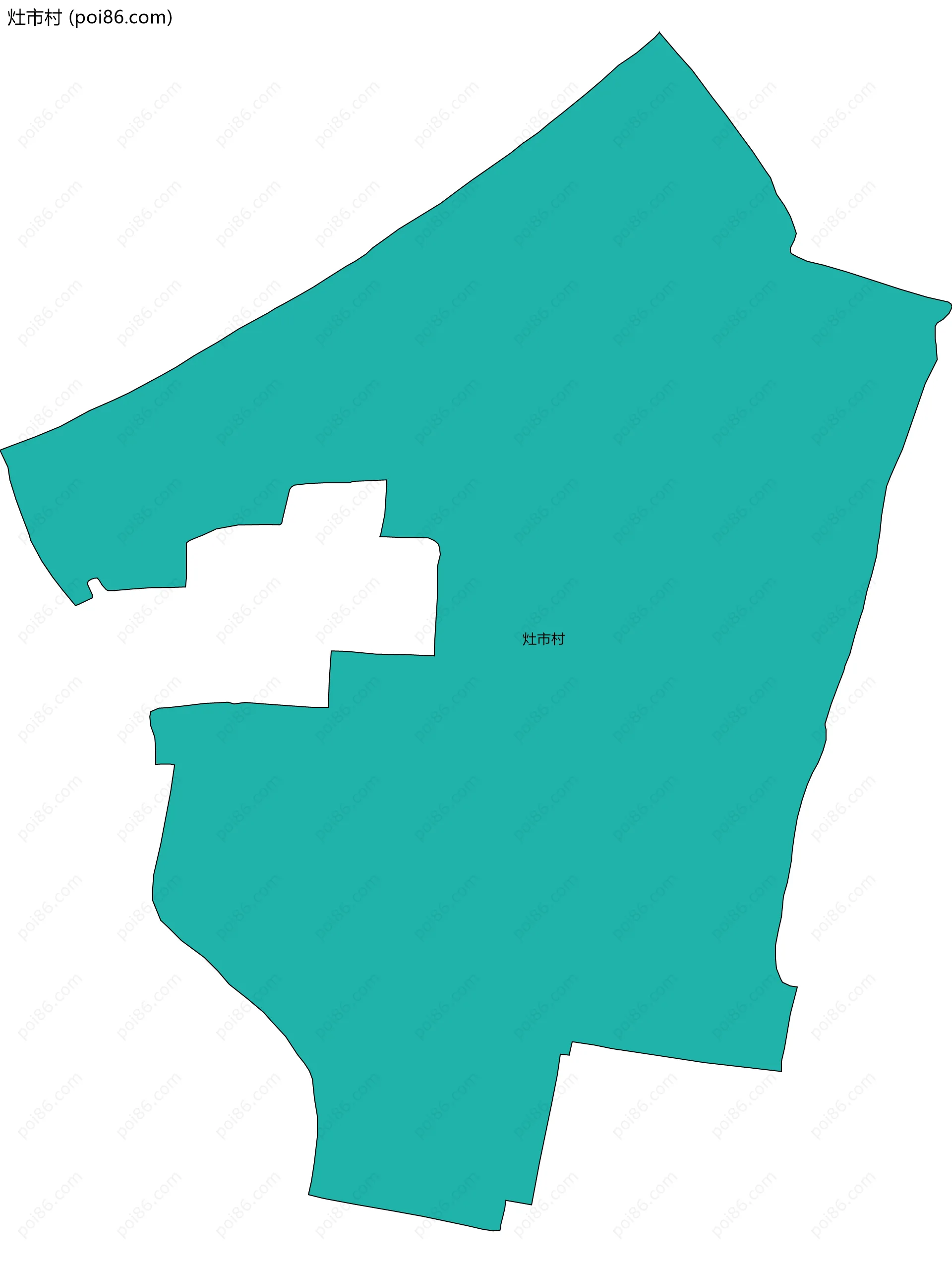 灶市村边界地图