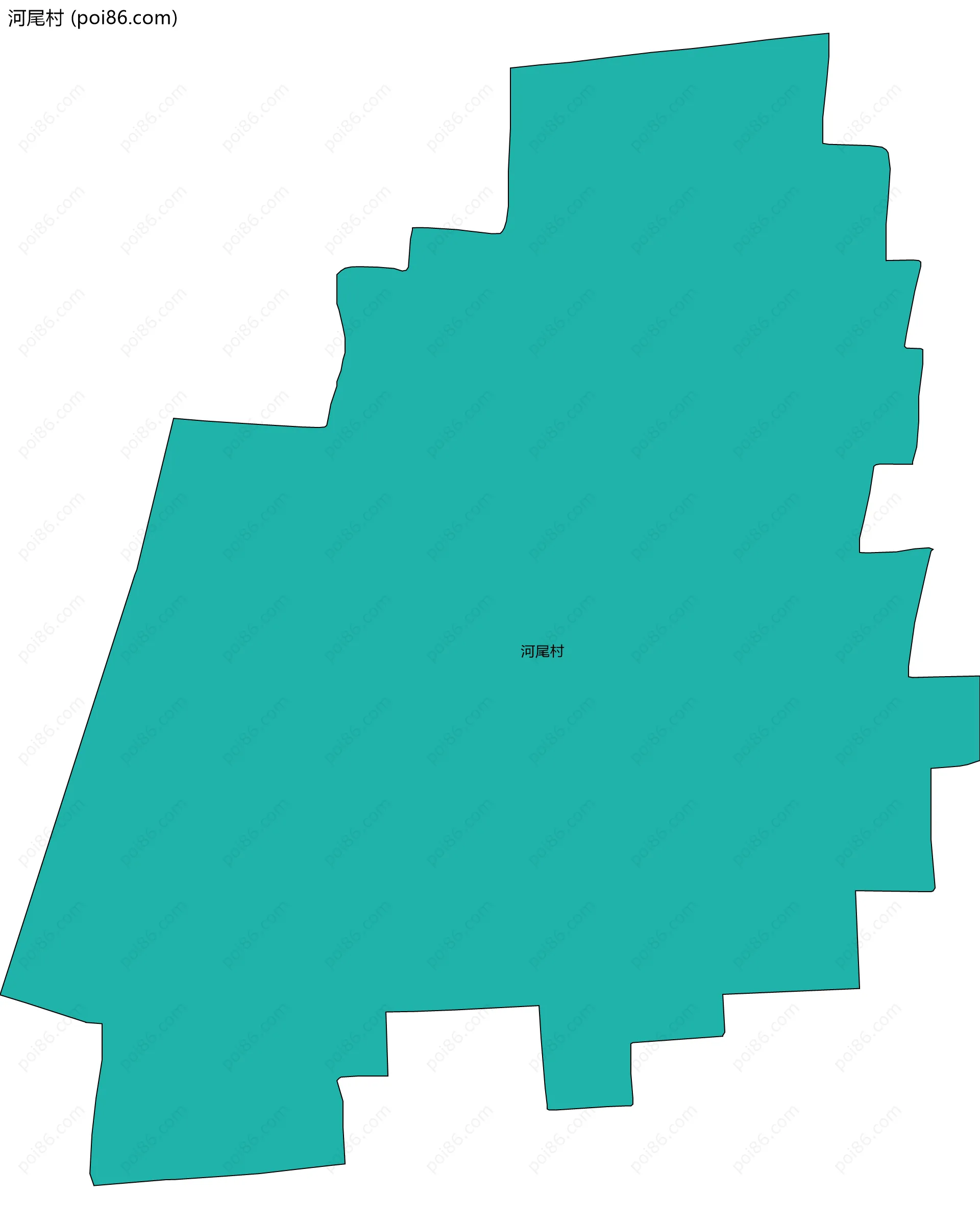 河尾村边界地图