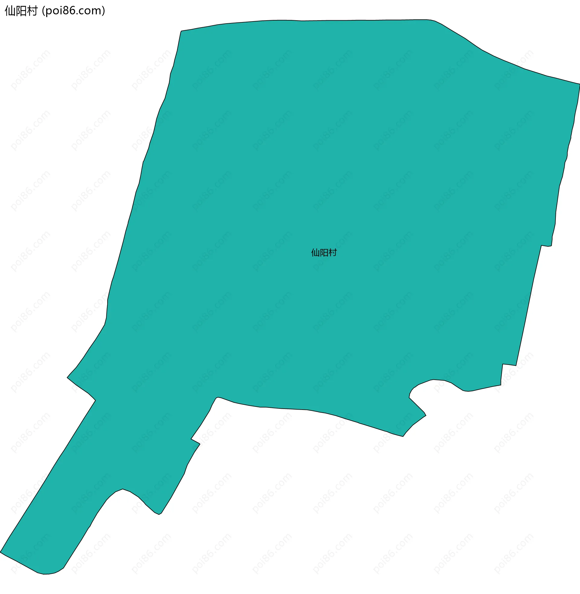 仙阳村边界地图