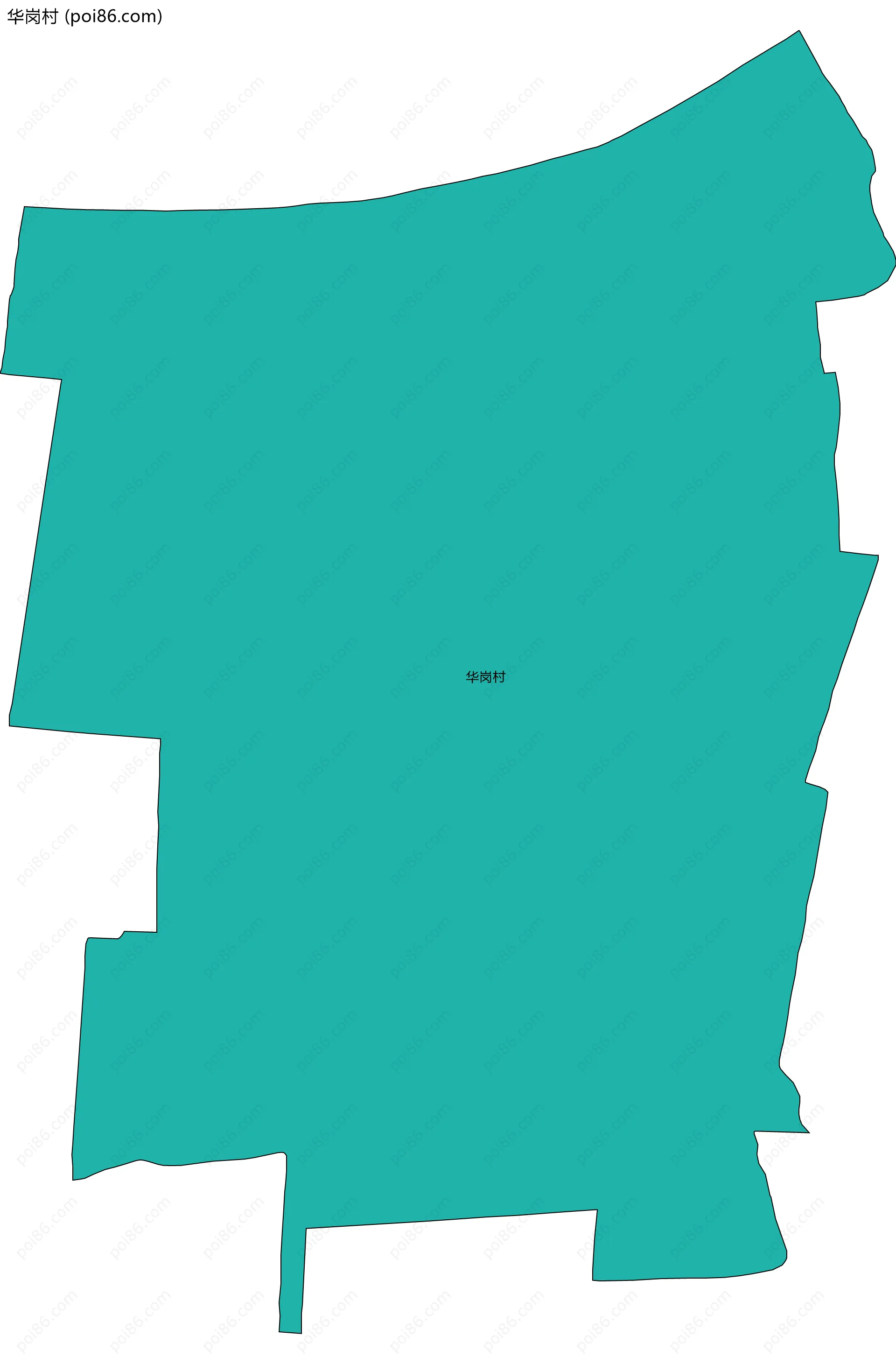 华岗村边界地图