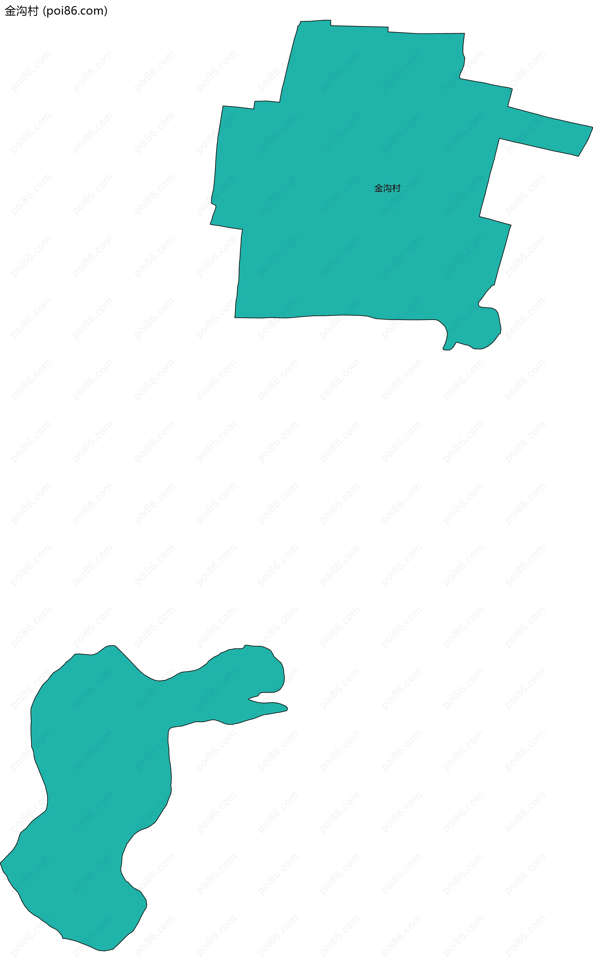 金沟村边界地图