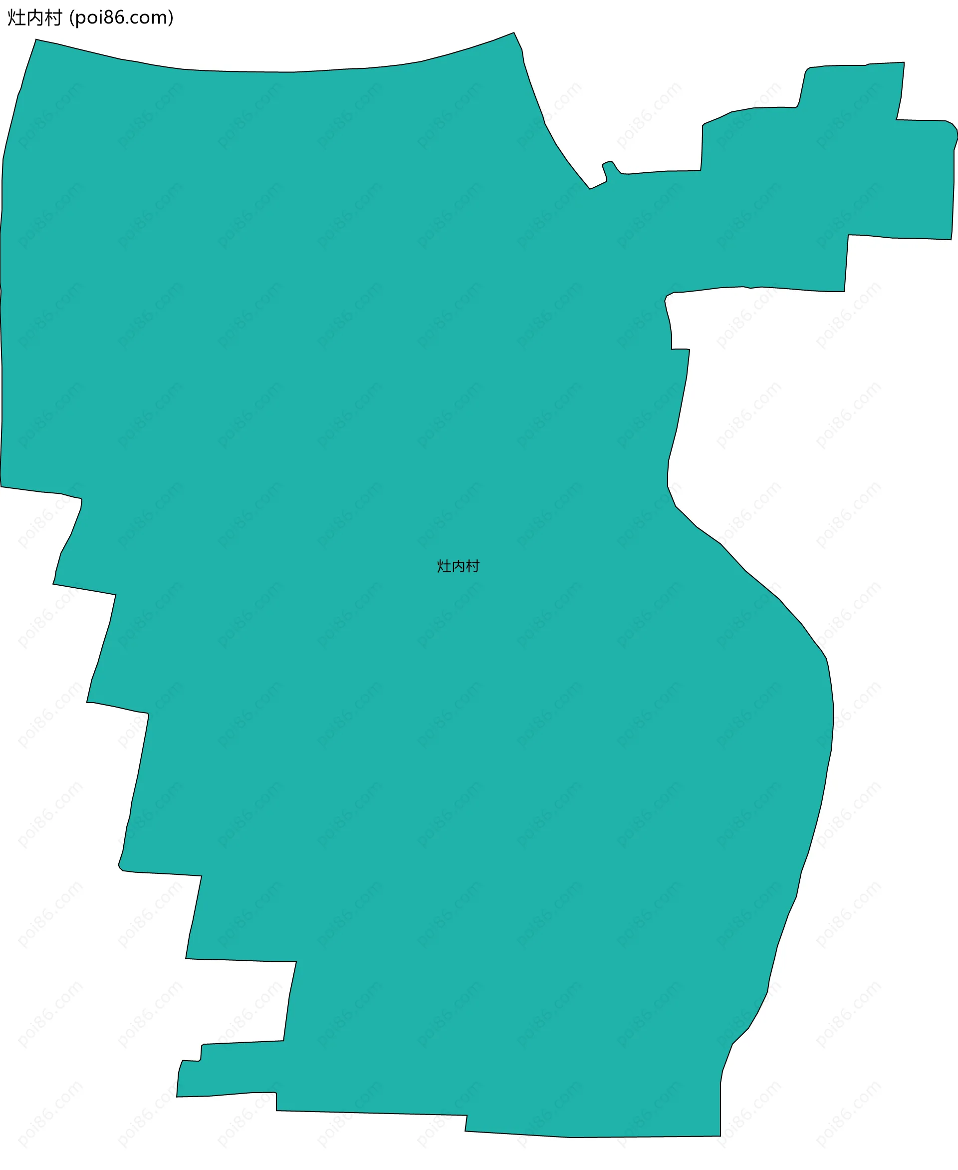 灶内村边界地图