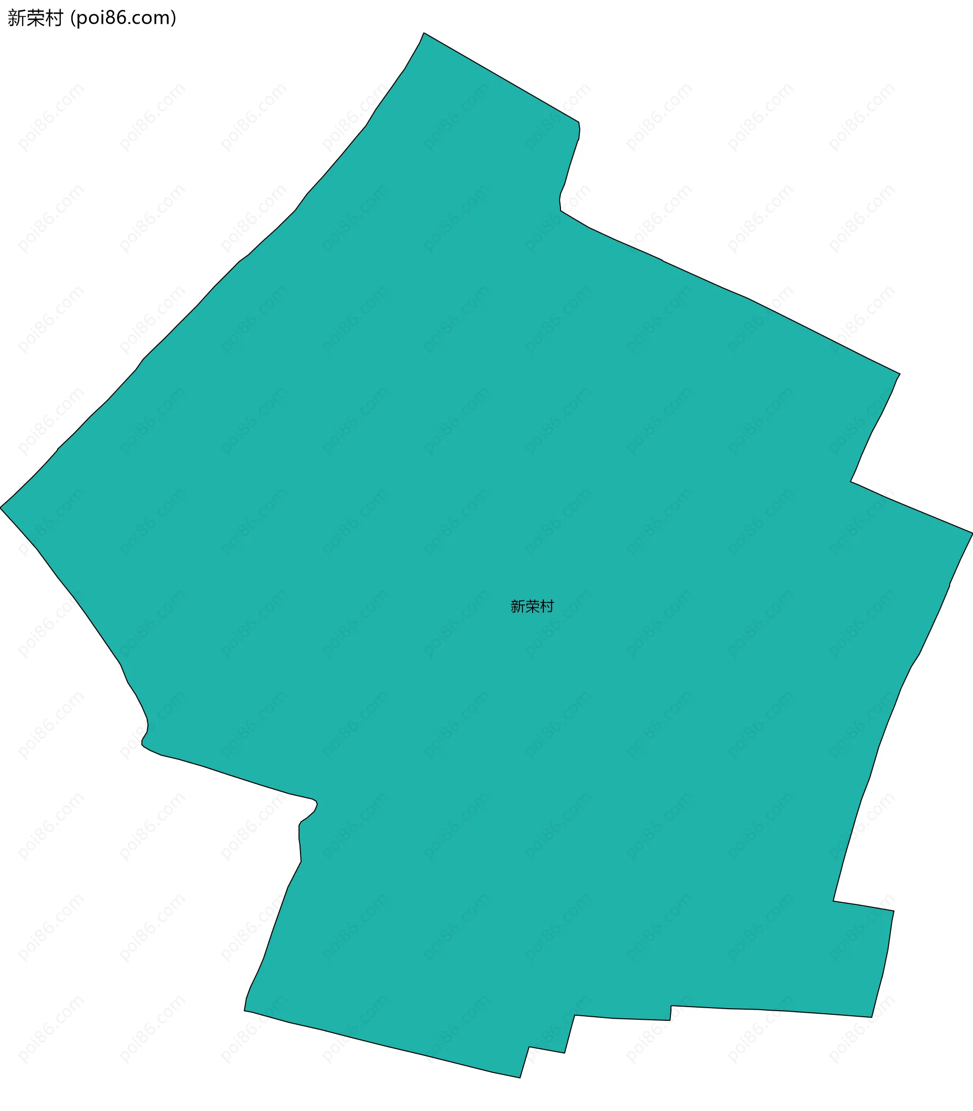 新荣村边界地图