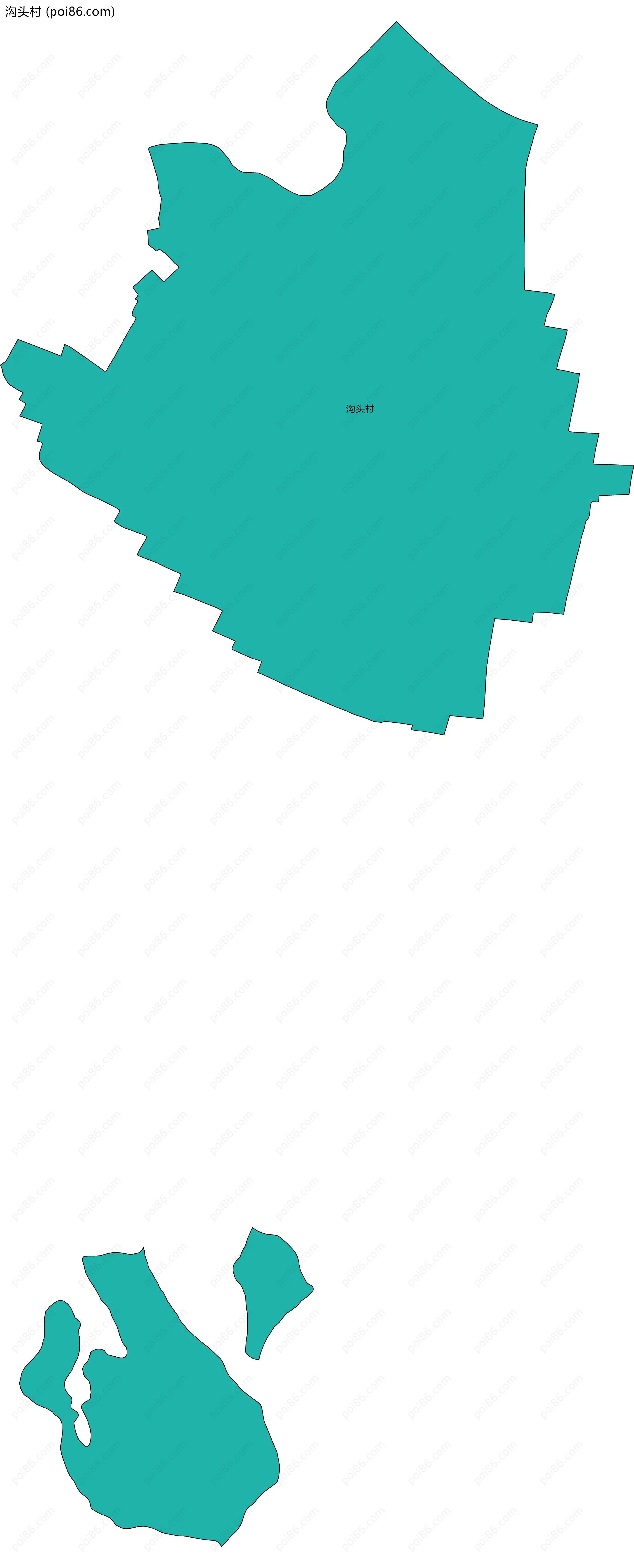 沟头村边界地图