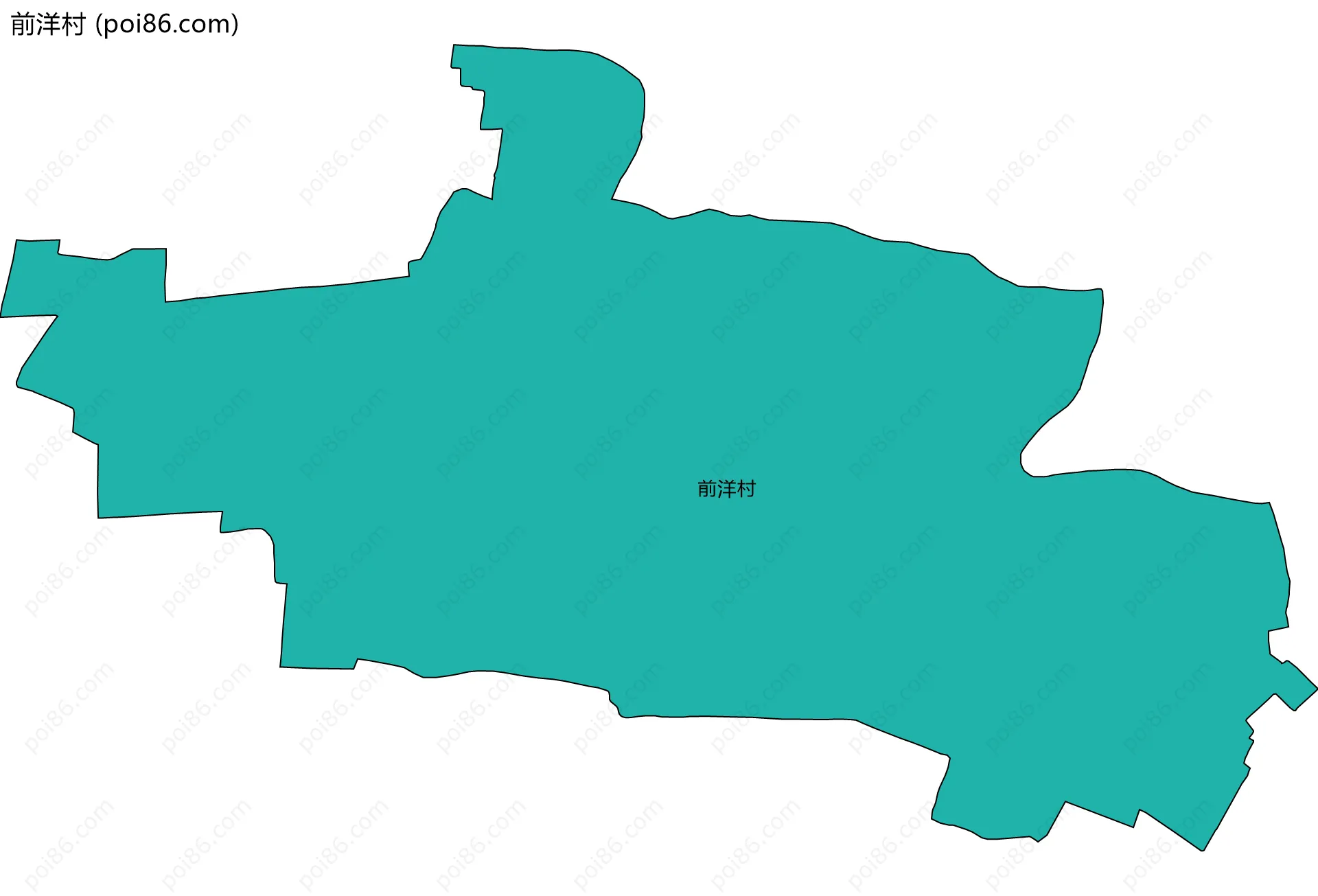 前洋村边界地图