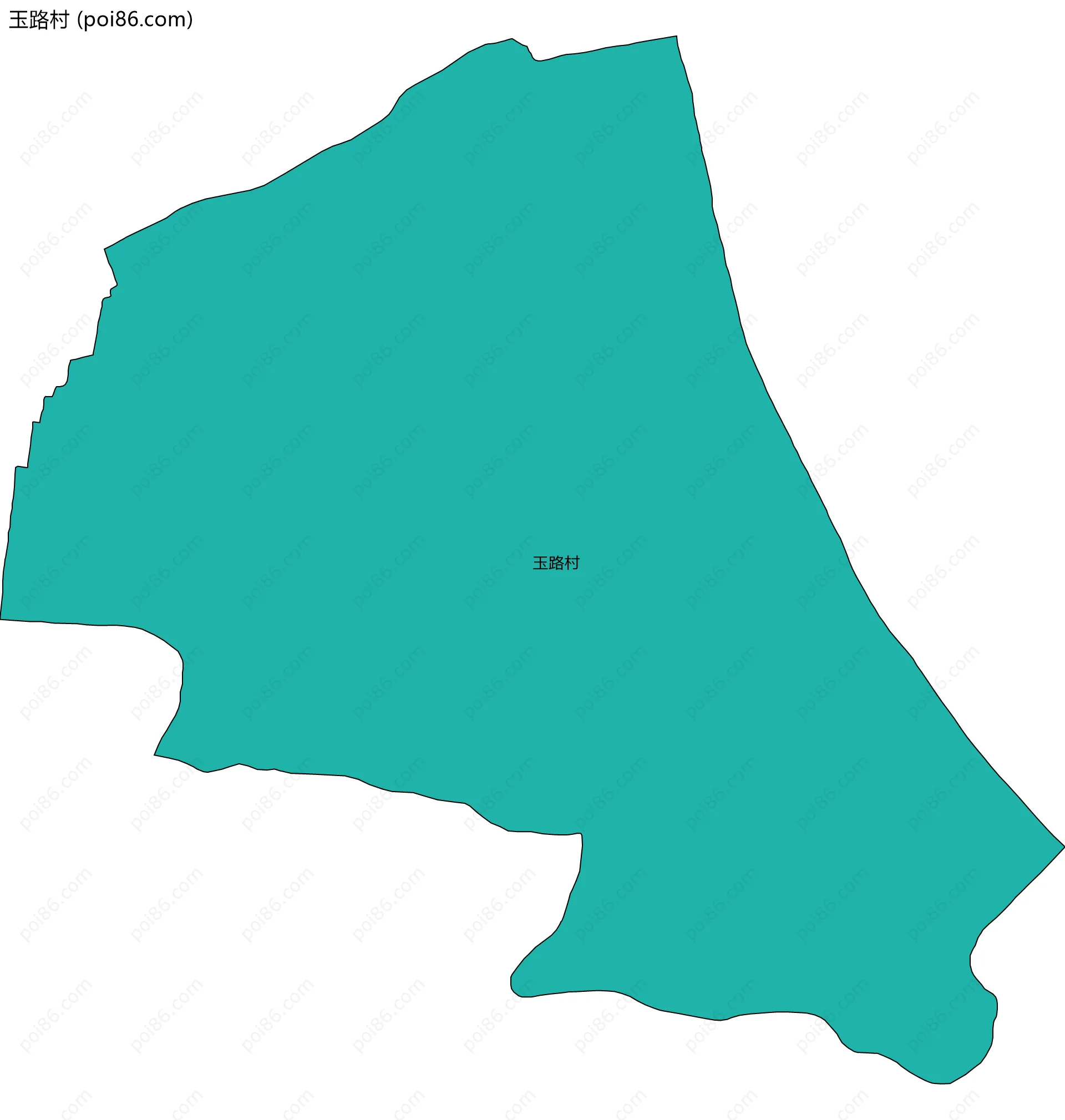 玉路村边界地图