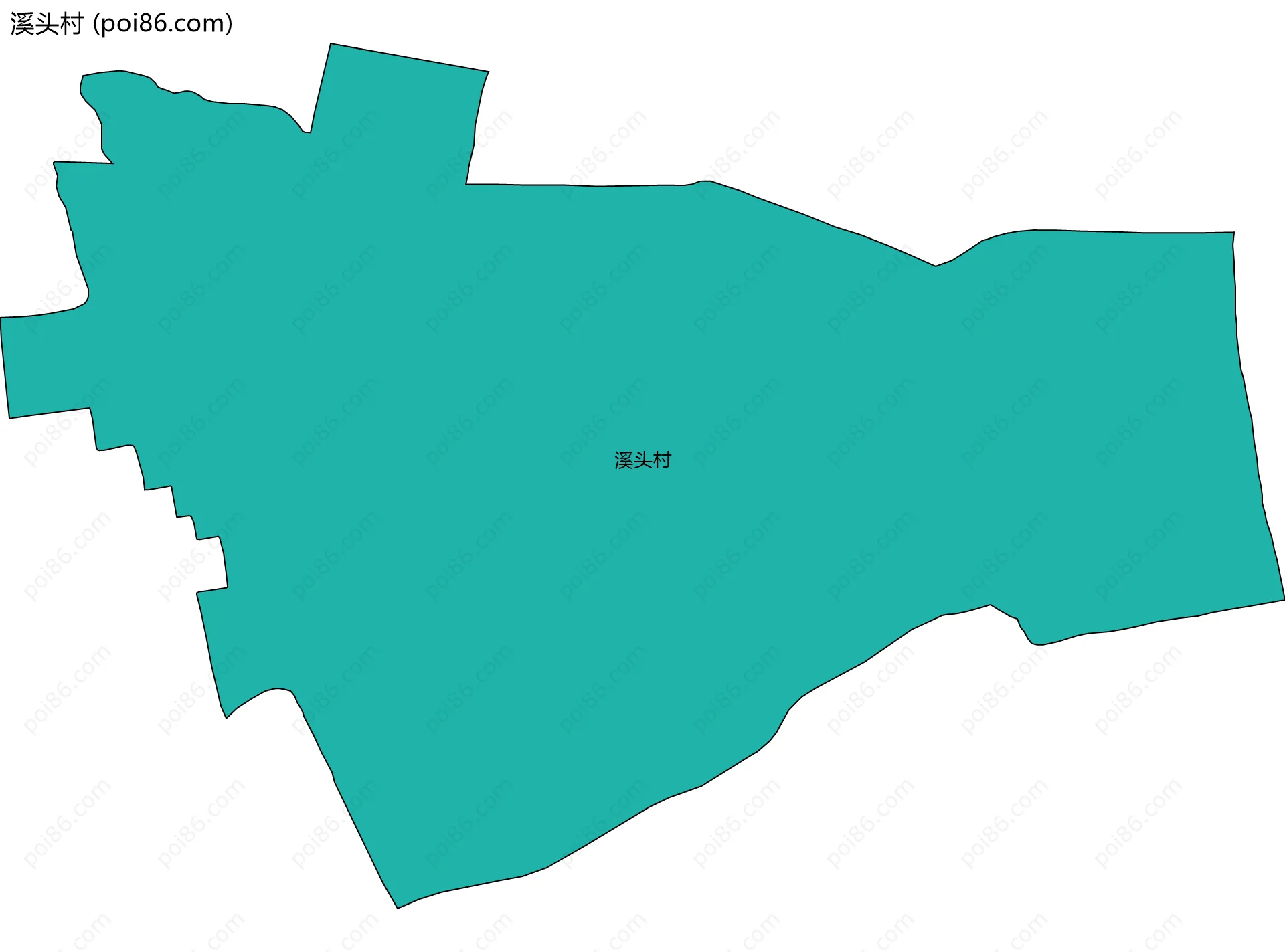 溪头村边界地图