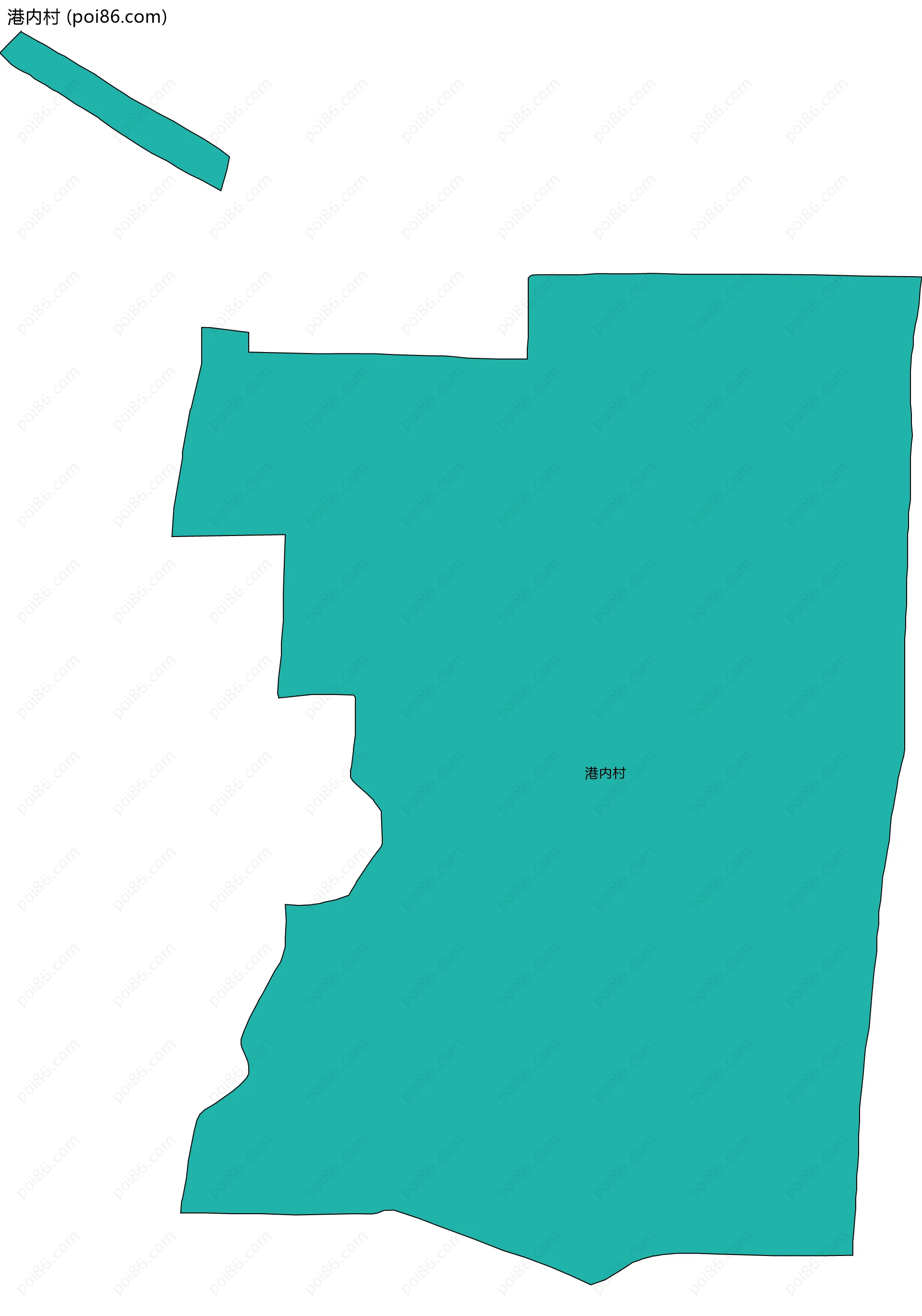 港内村边界地图