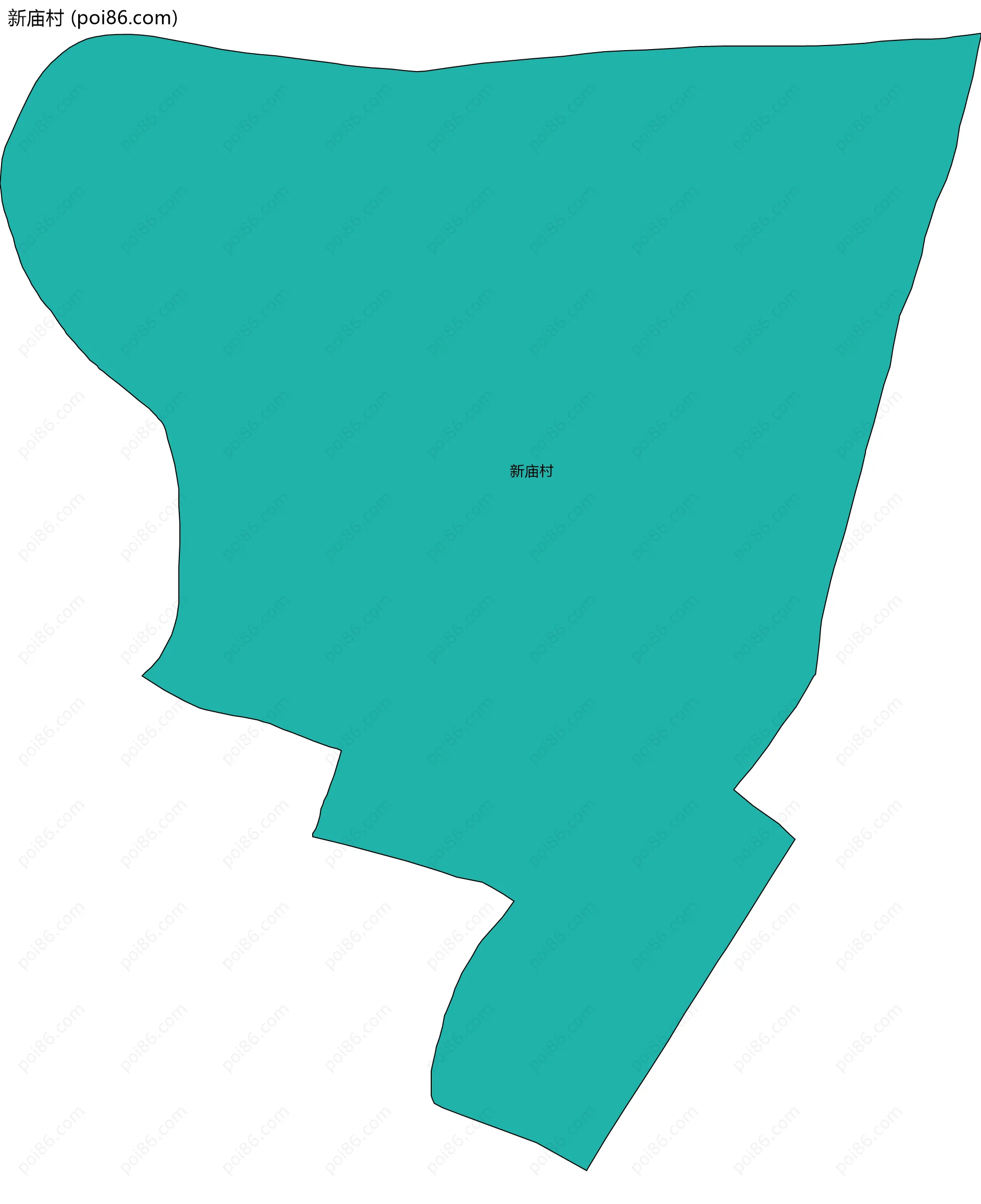 新庙村边界地图