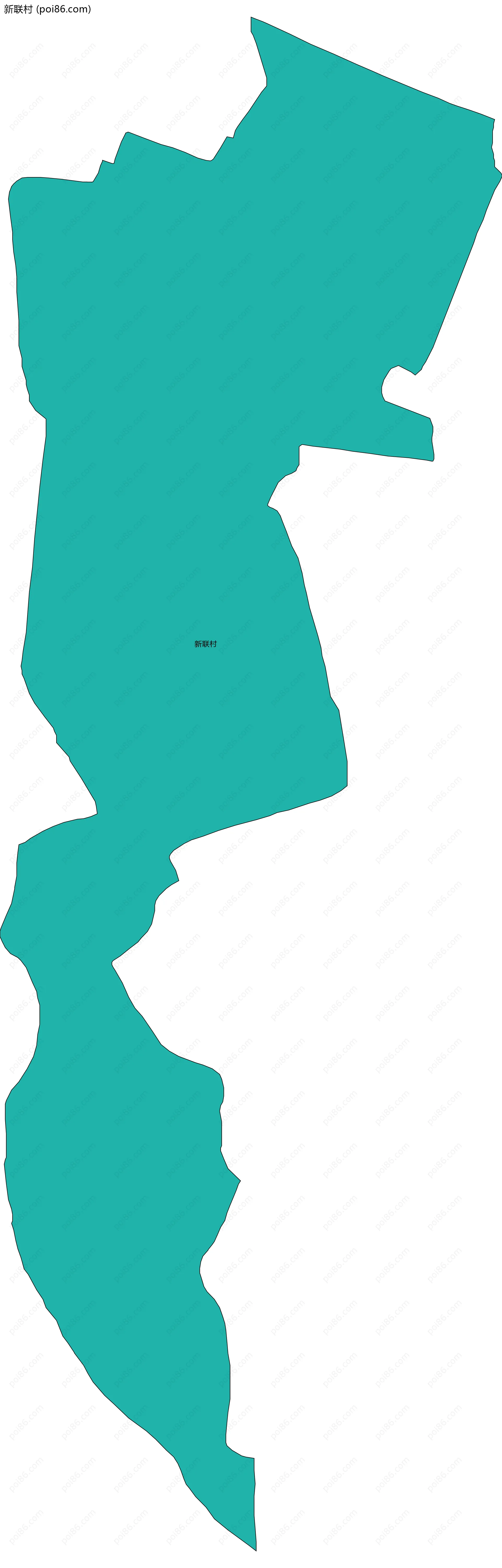 新联村边界地图