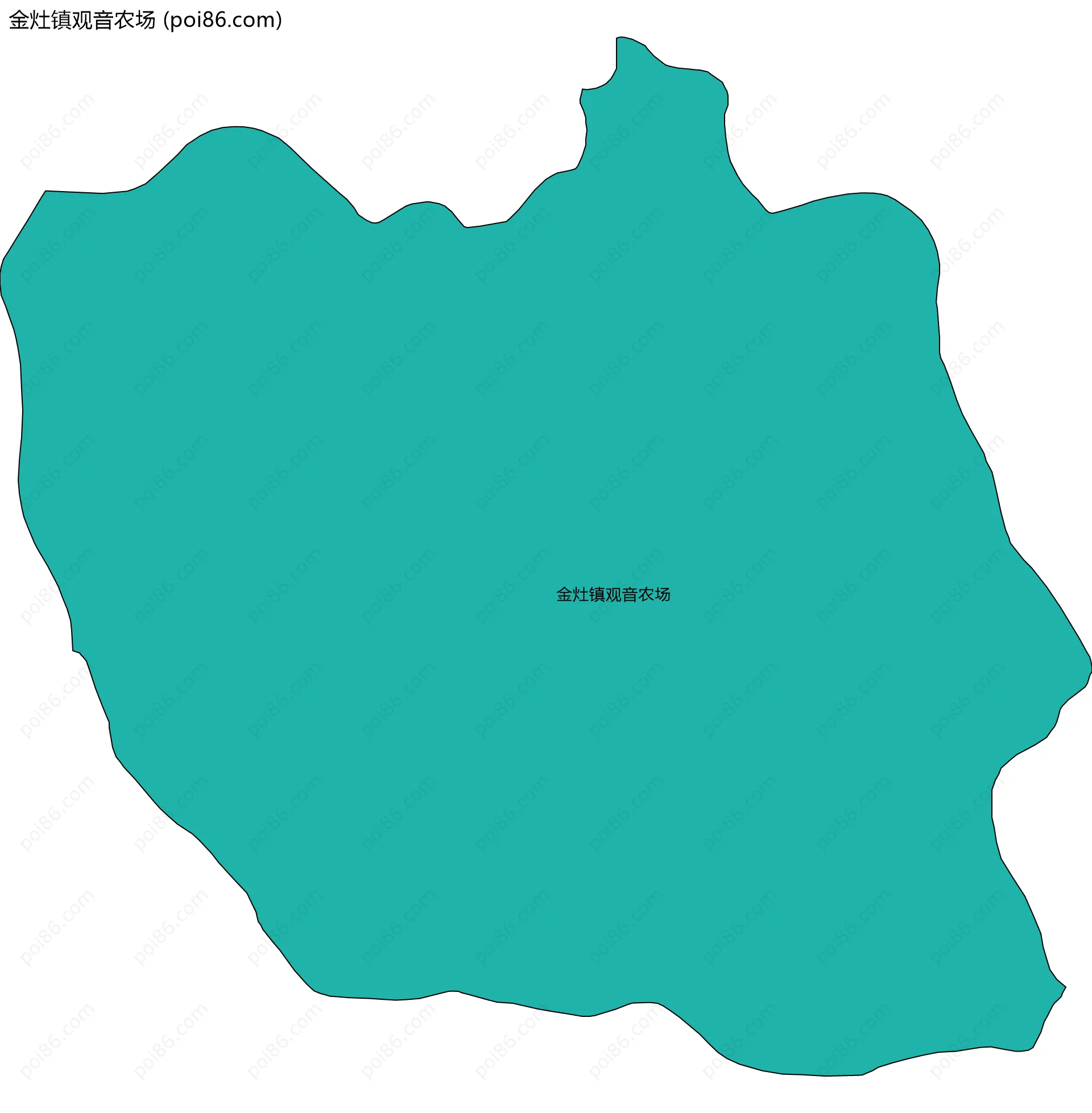 金灶镇观音农场边界地图