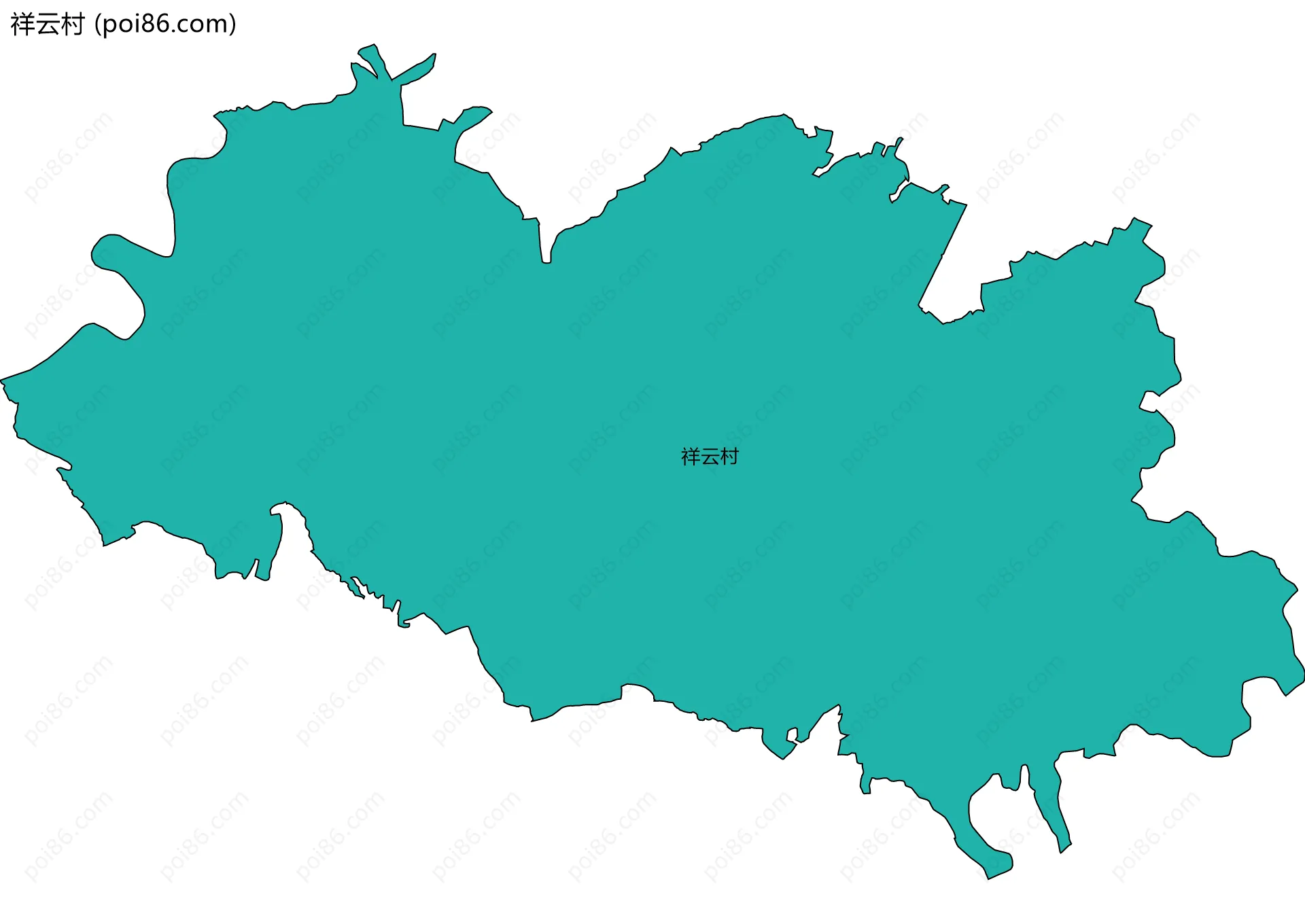 祥云村边界地图