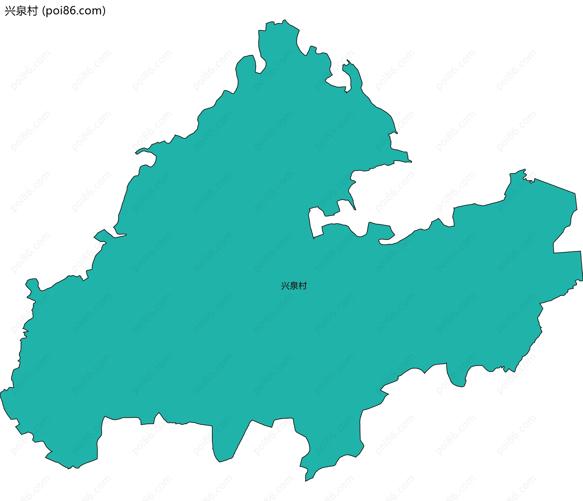 兴泉村边界地图