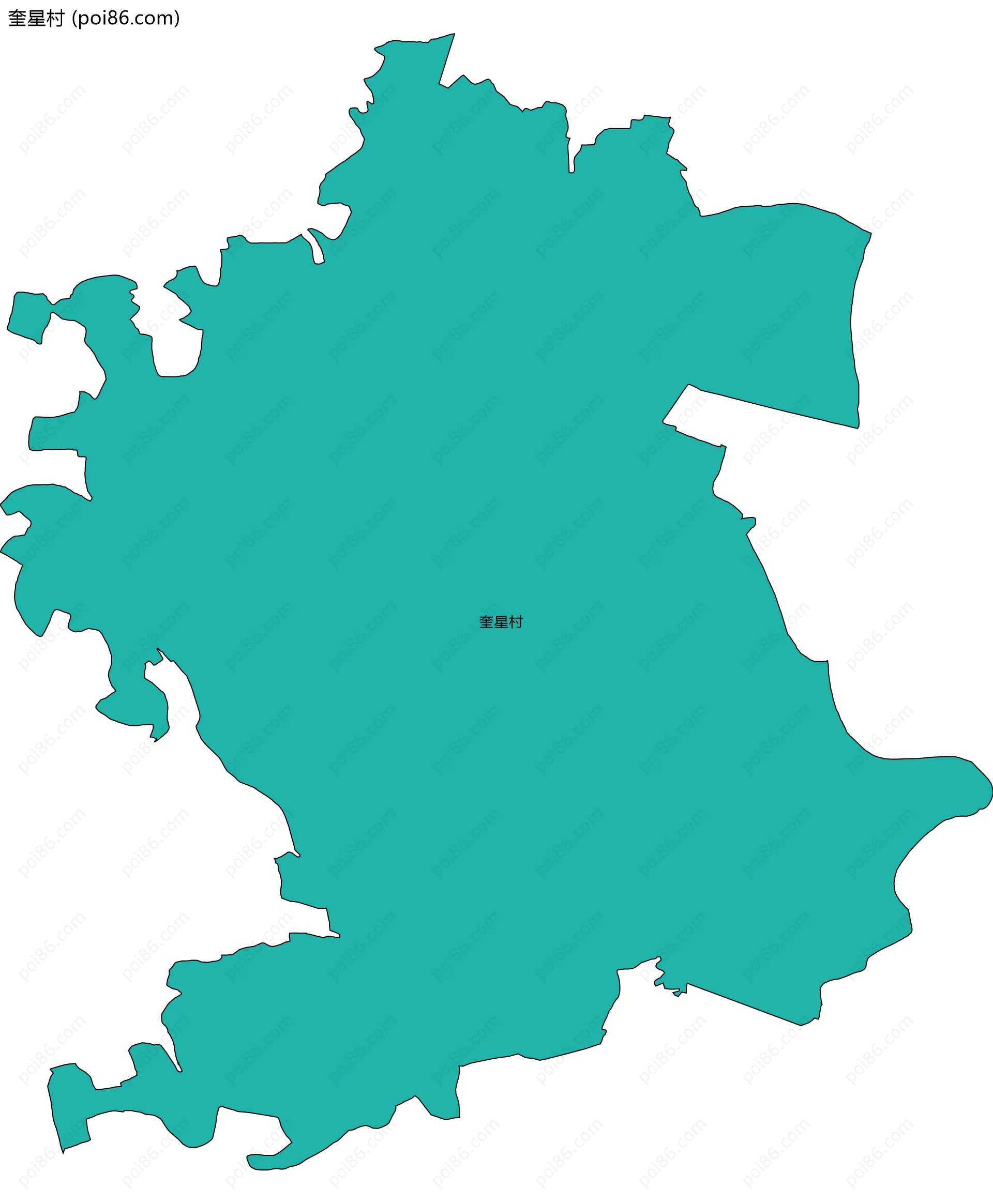 奎星村边界地图