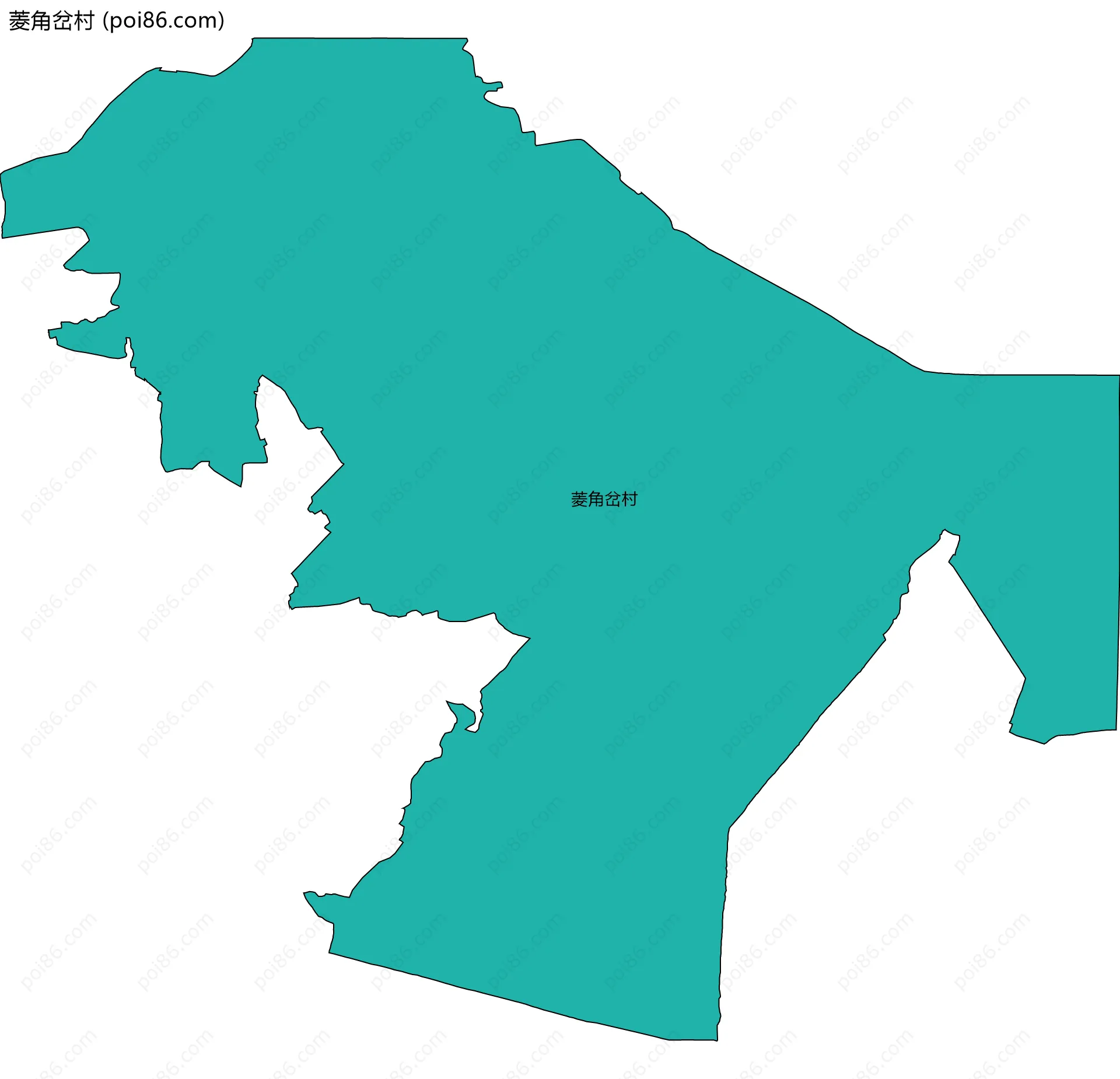 菱角岔村边界地图