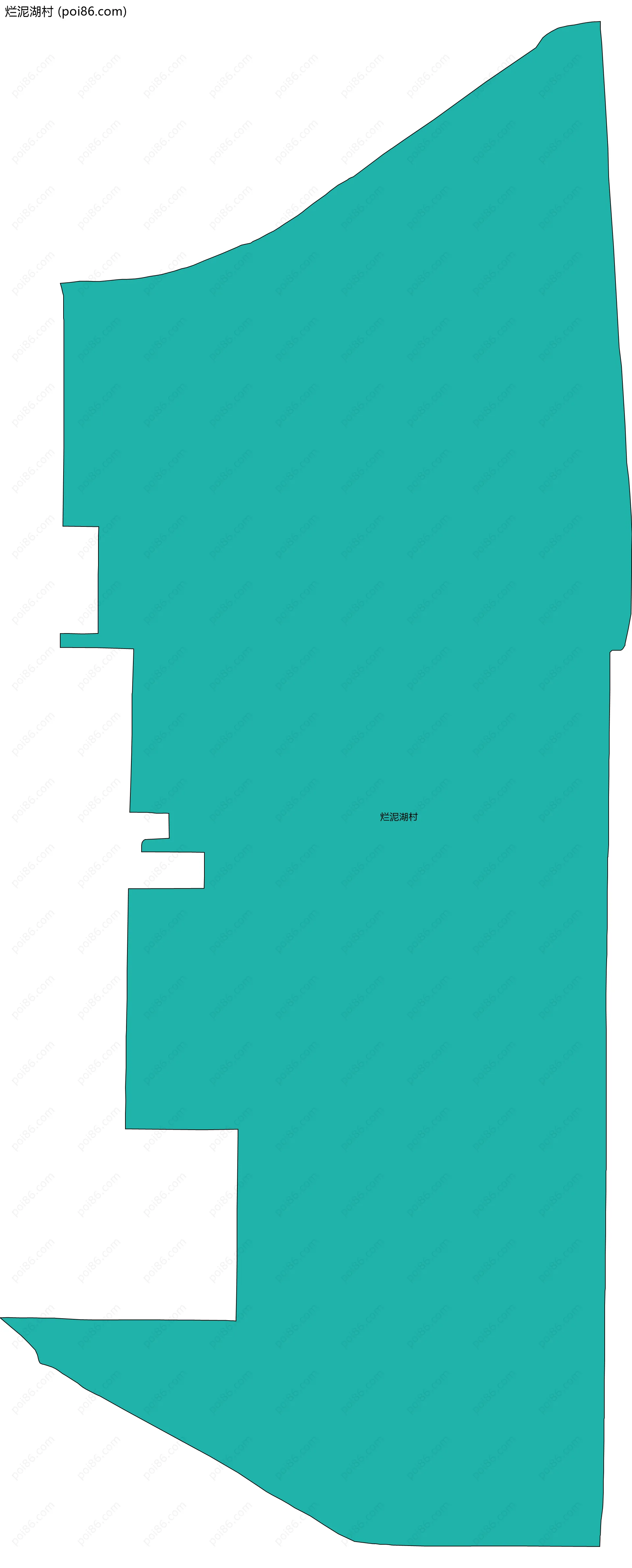 烂泥湖村边界地图