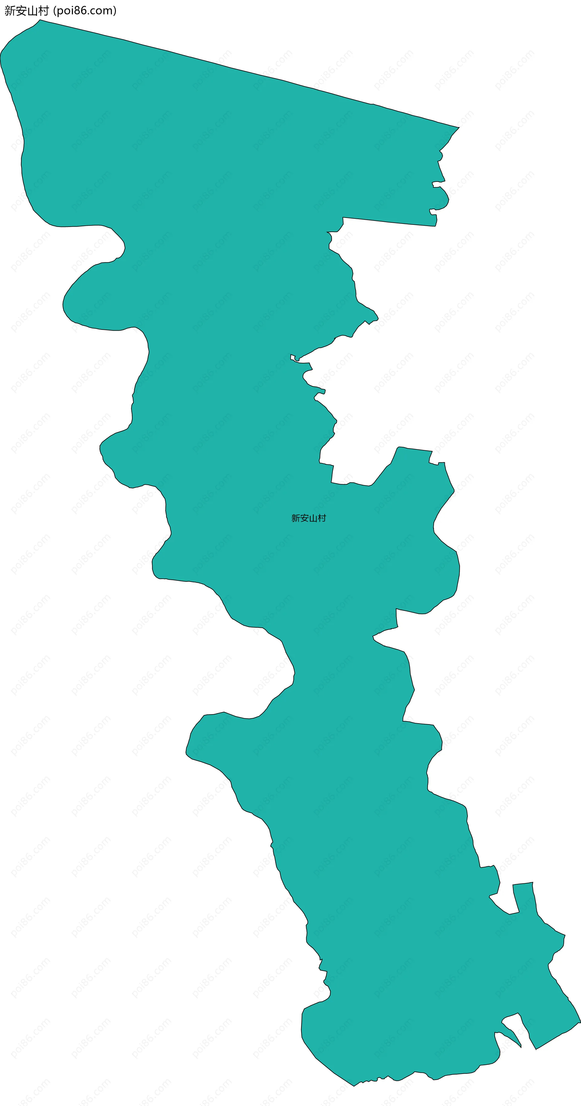 新安山村边界地图