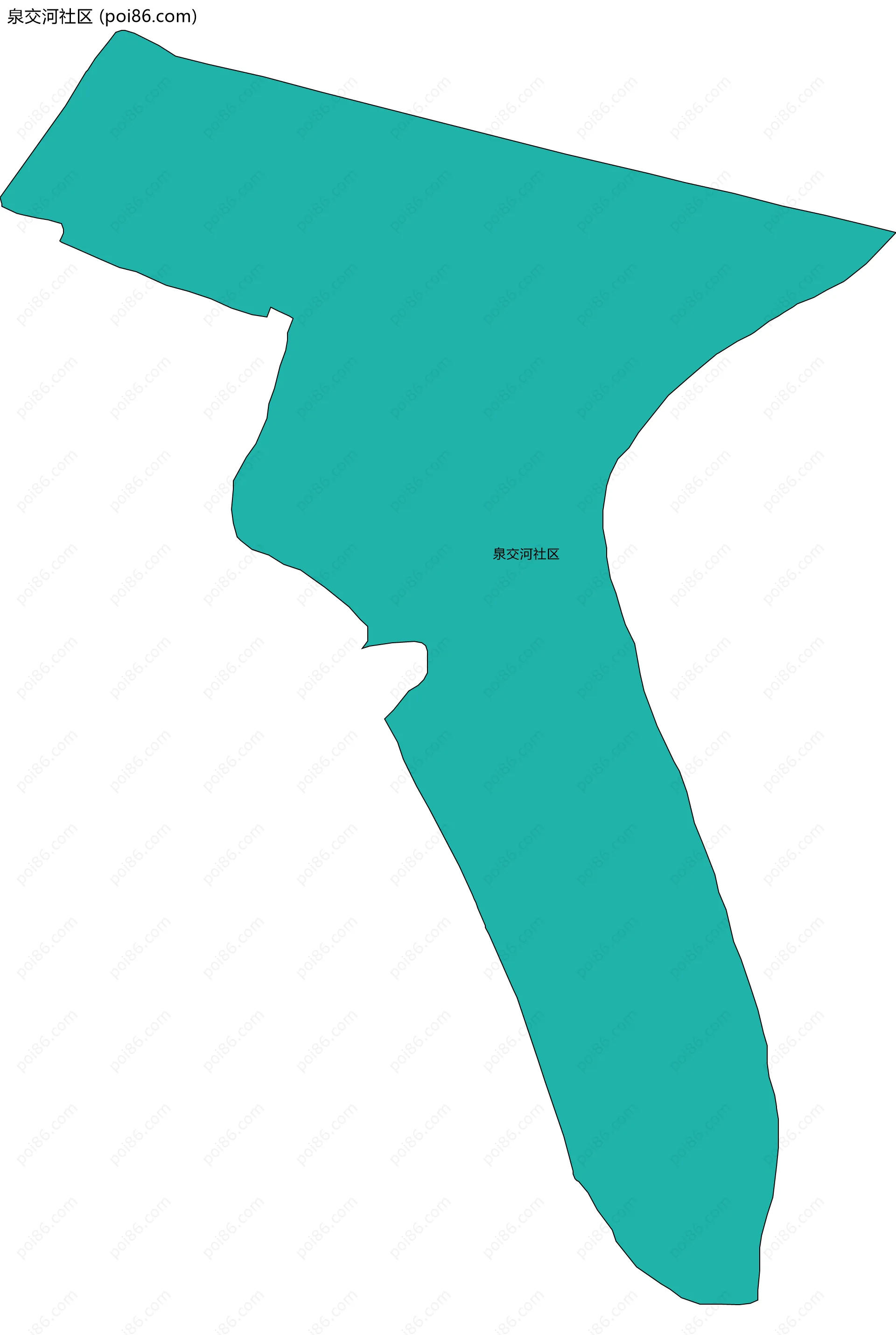 泉交河社区边界地图