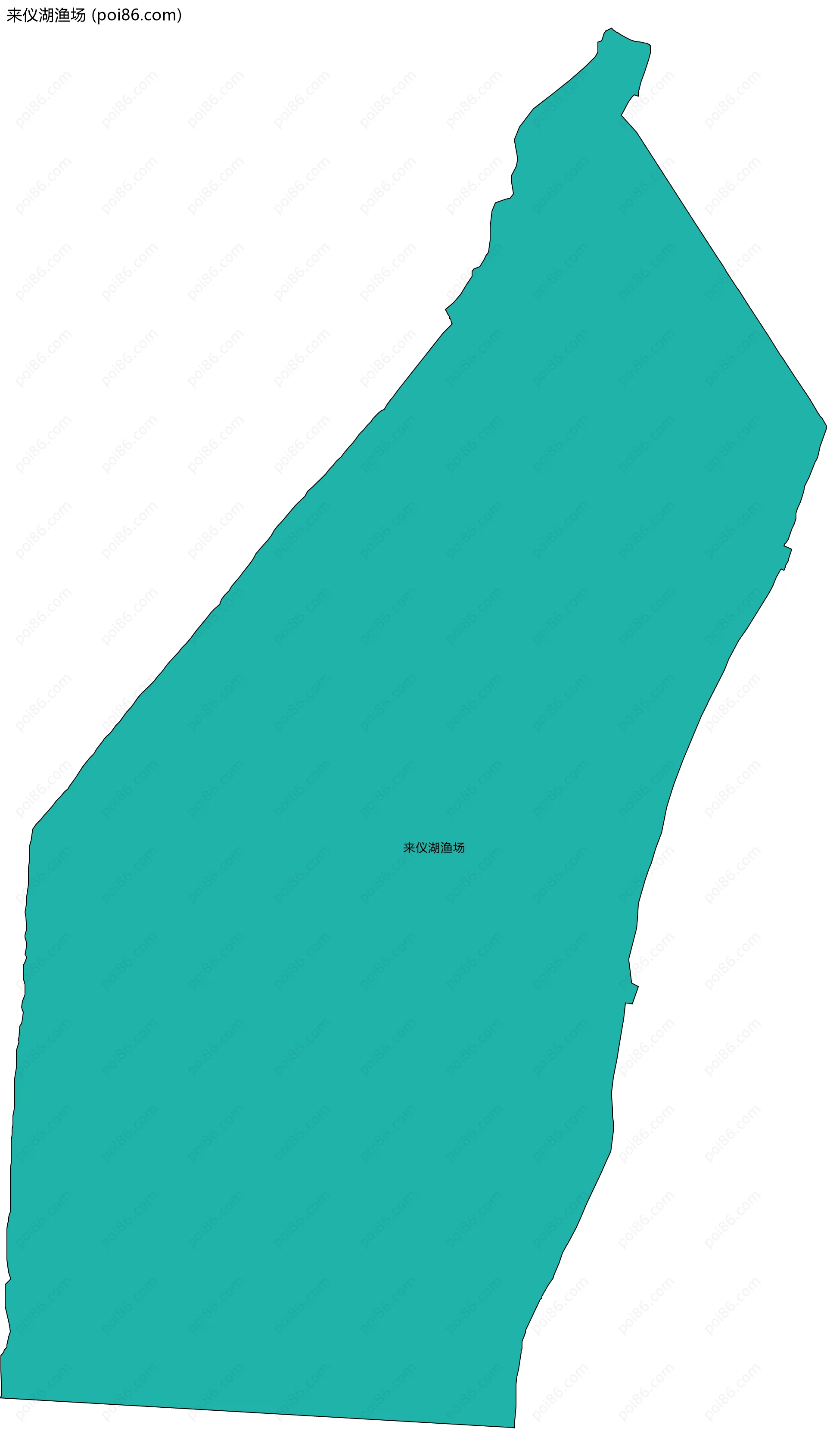 来仪湖渔场边界地图