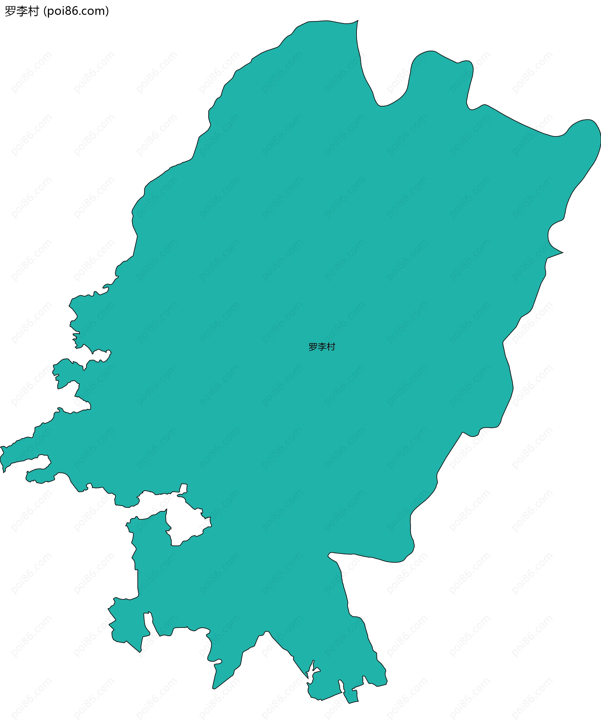 罗李村边界地图