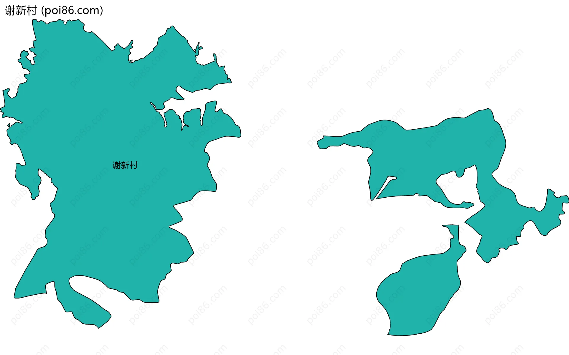 谢新村边界地图