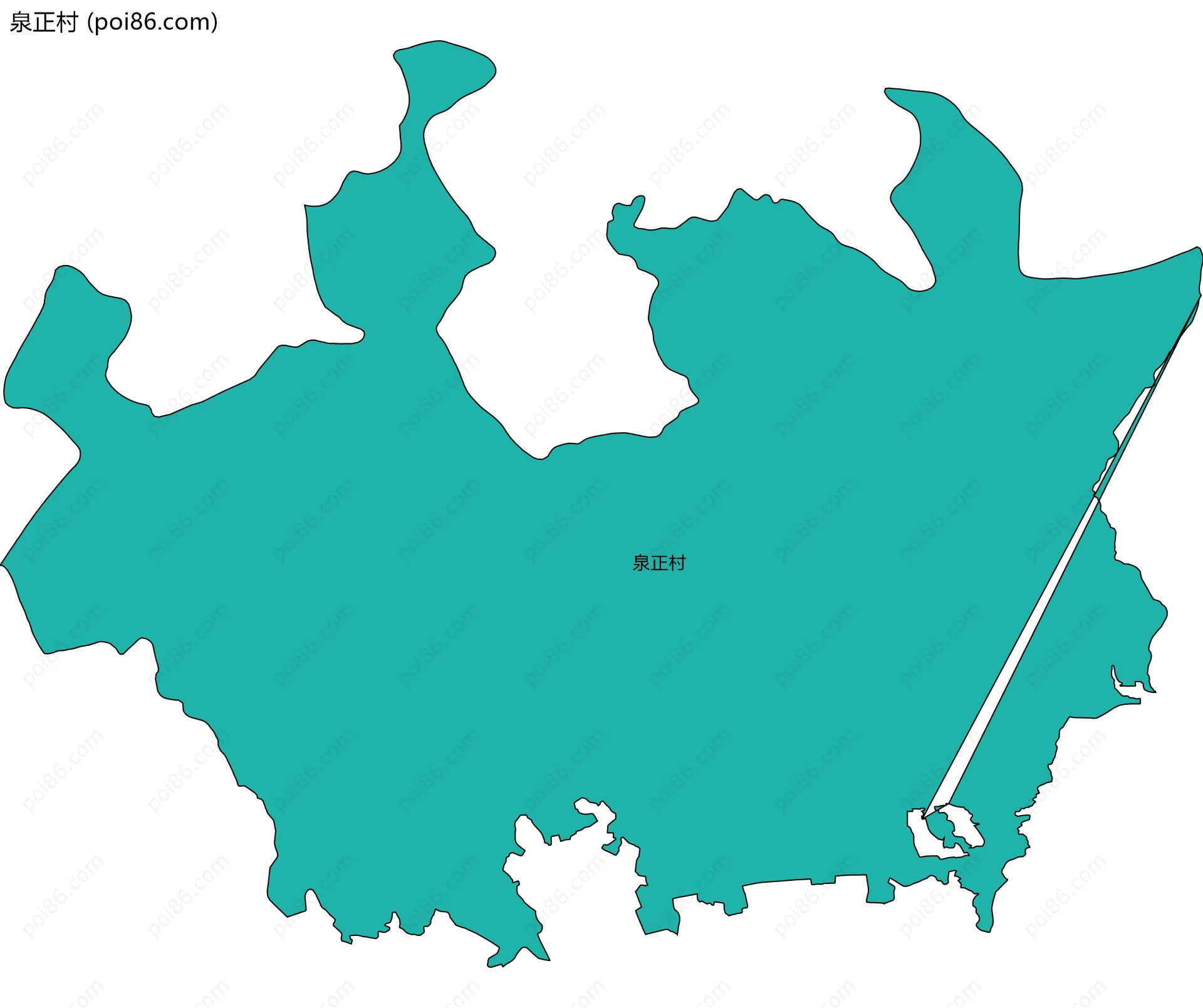 泉正村边界地图