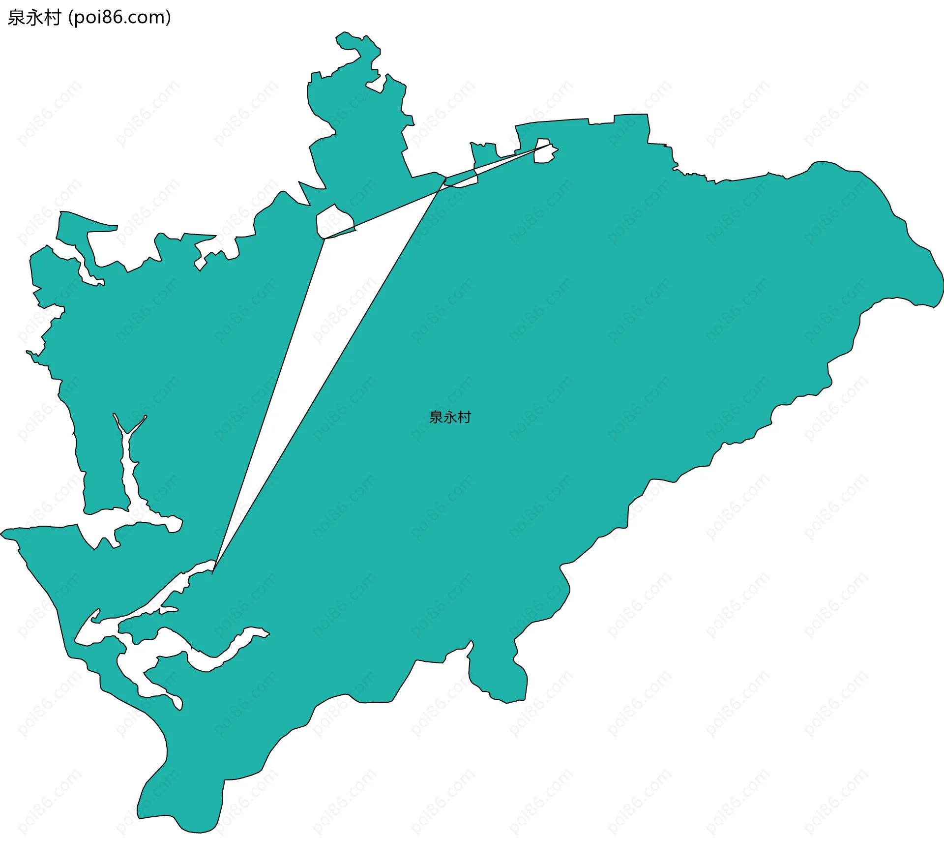 泉永村边界地图