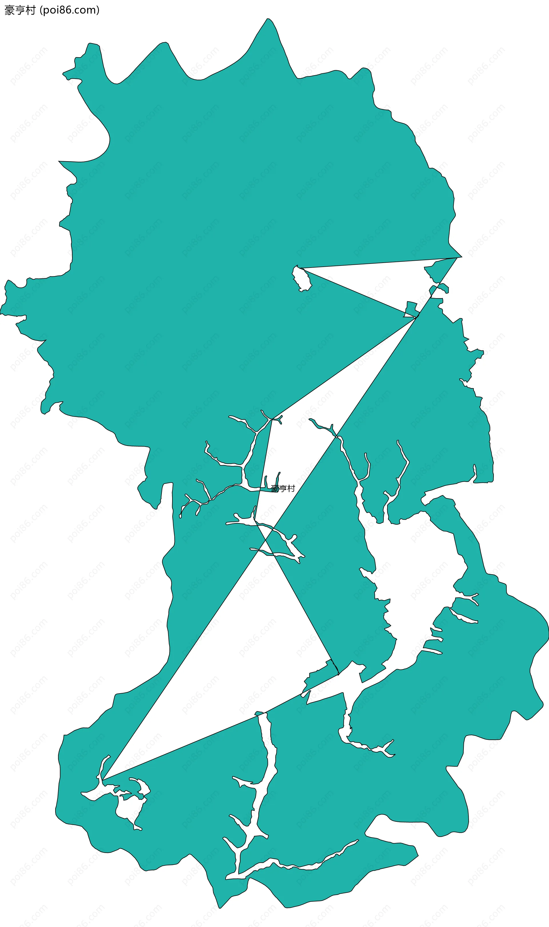 豪亨村边界地图